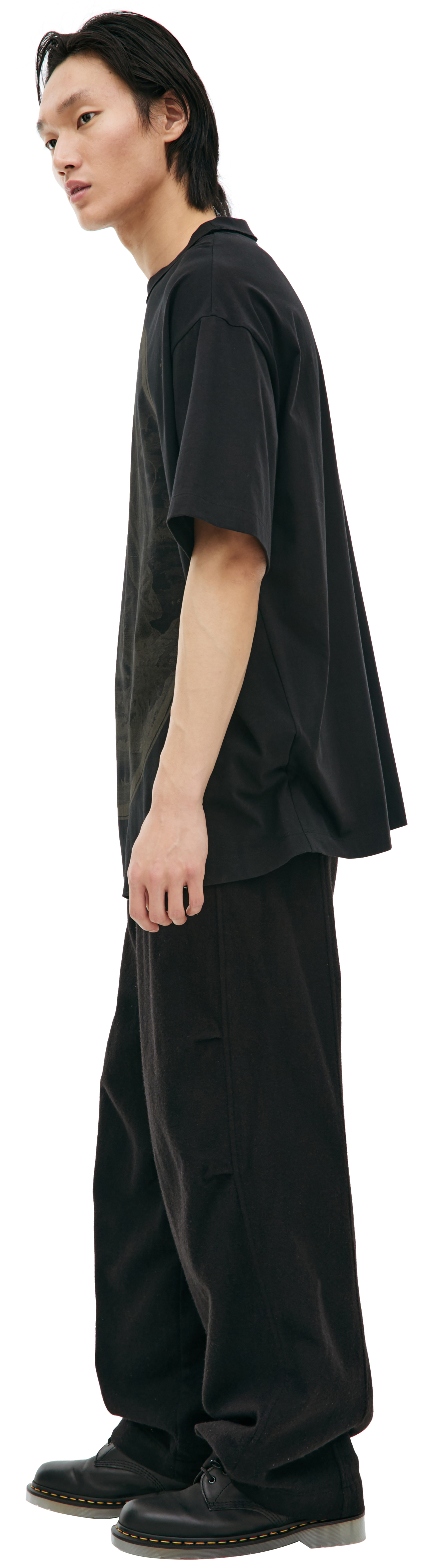 Ziggy Chen Черная футболка с принтом