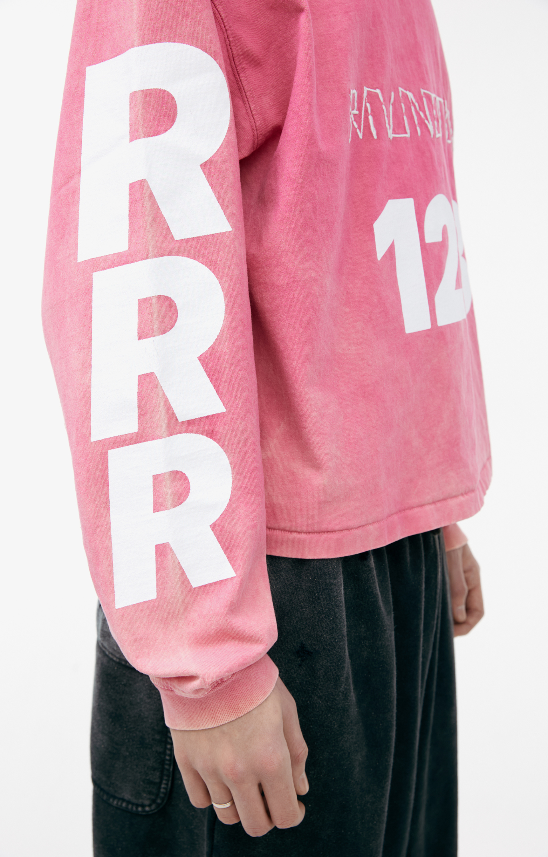 RRR123 Розовый лонгслив из хлопка