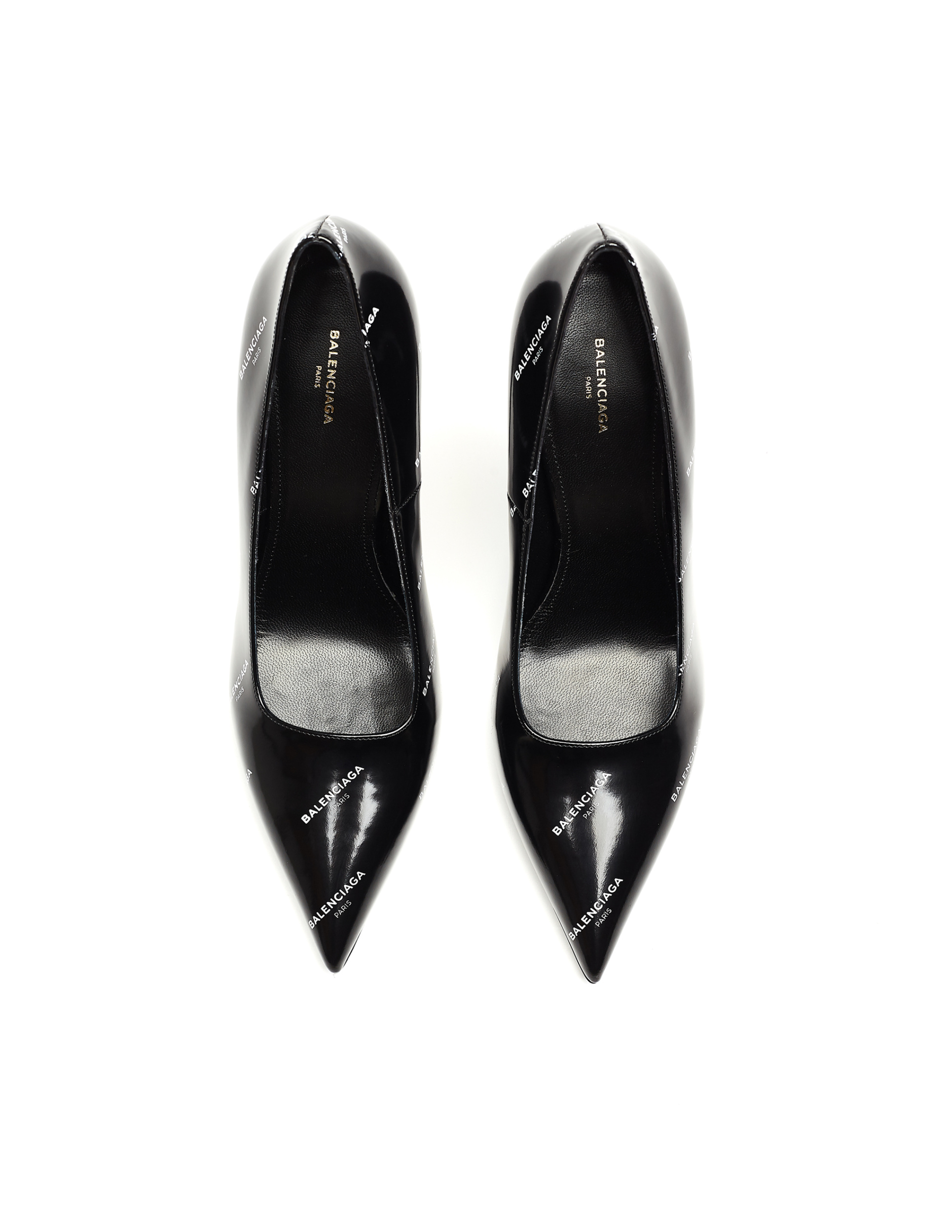 Balenciaga Кожаные туфли Slash с логотипами
