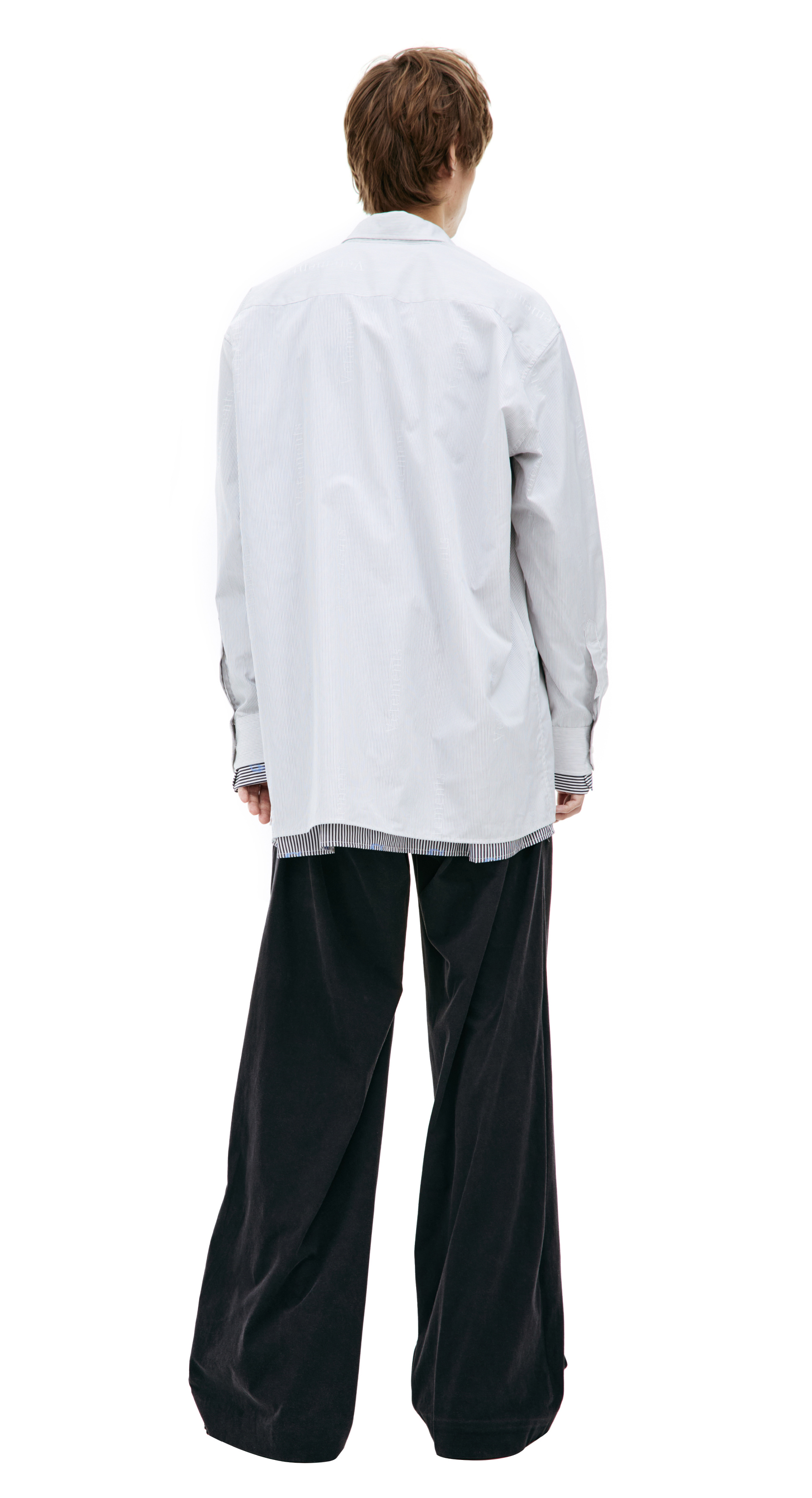 VETEMENTS Двухслойная рубашка в полоску