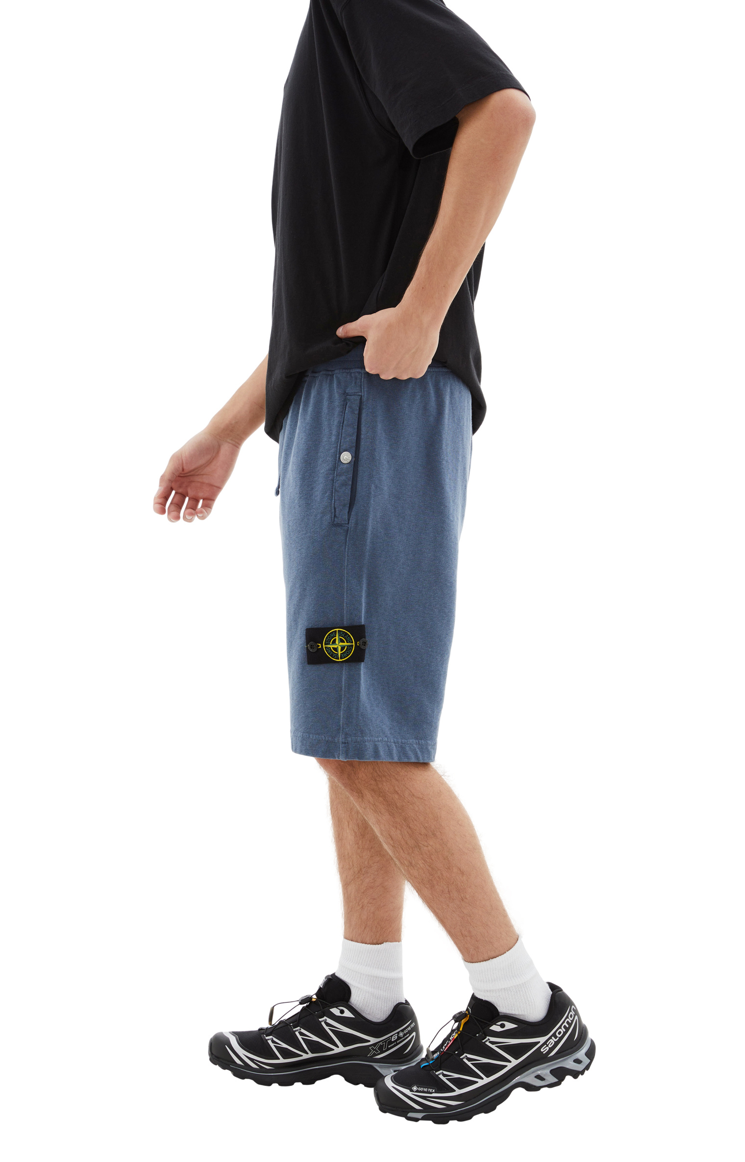 Stone Island Голубые шорты с логотипом