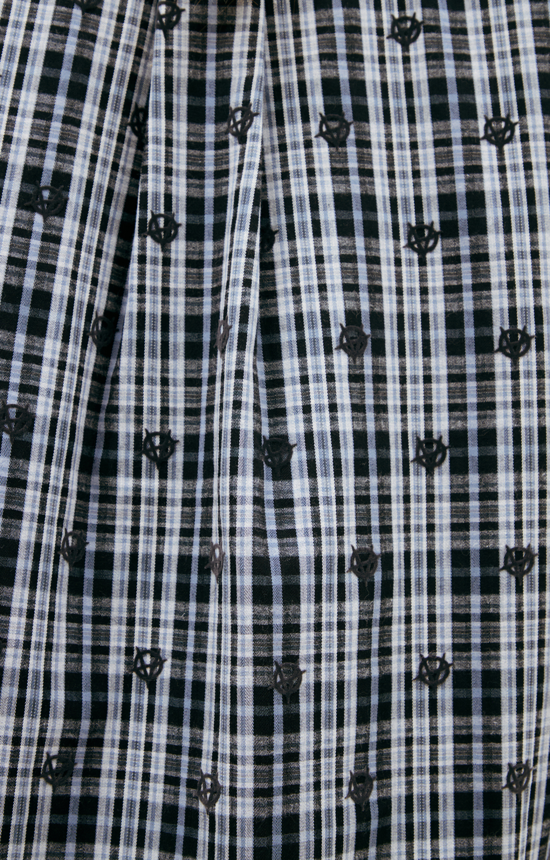 VETEMENTS Клетчатая рубашка с вышивками