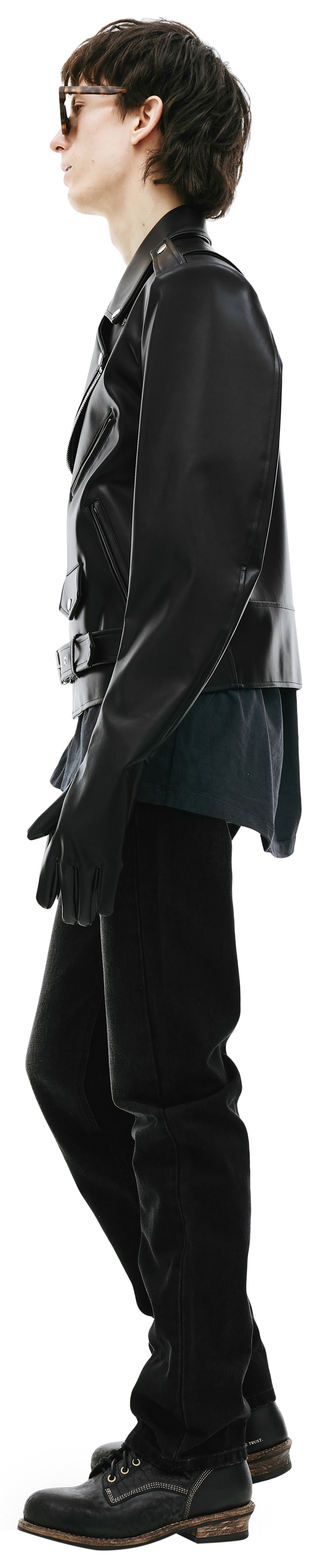 Doublet Куртка с рукавами-перчатками из искусственной кожи