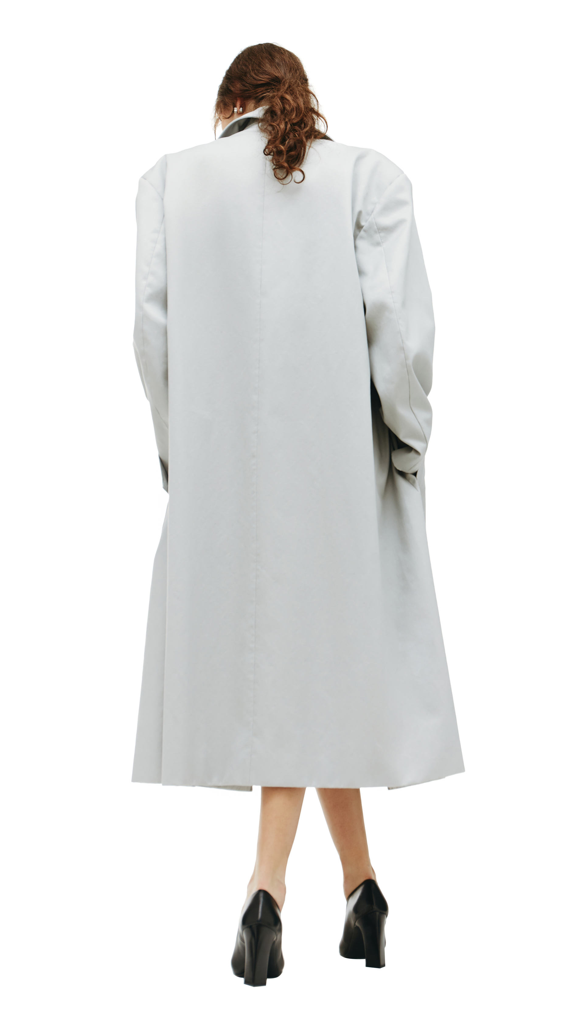 Balenciaga Светло-серый хлопковый плащ