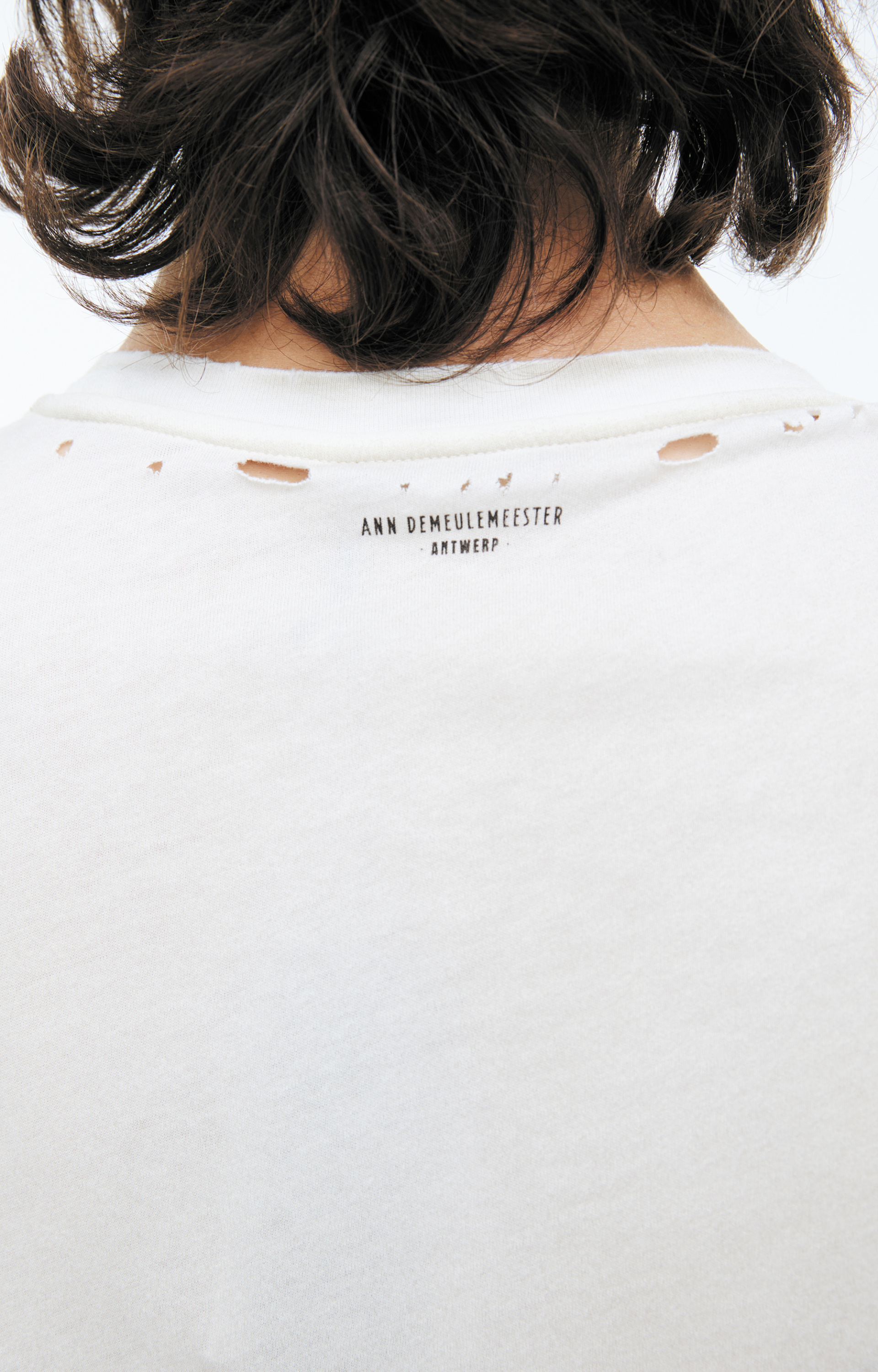 Ann Demeulemeester Хлопковая футболка с круглым вырезом