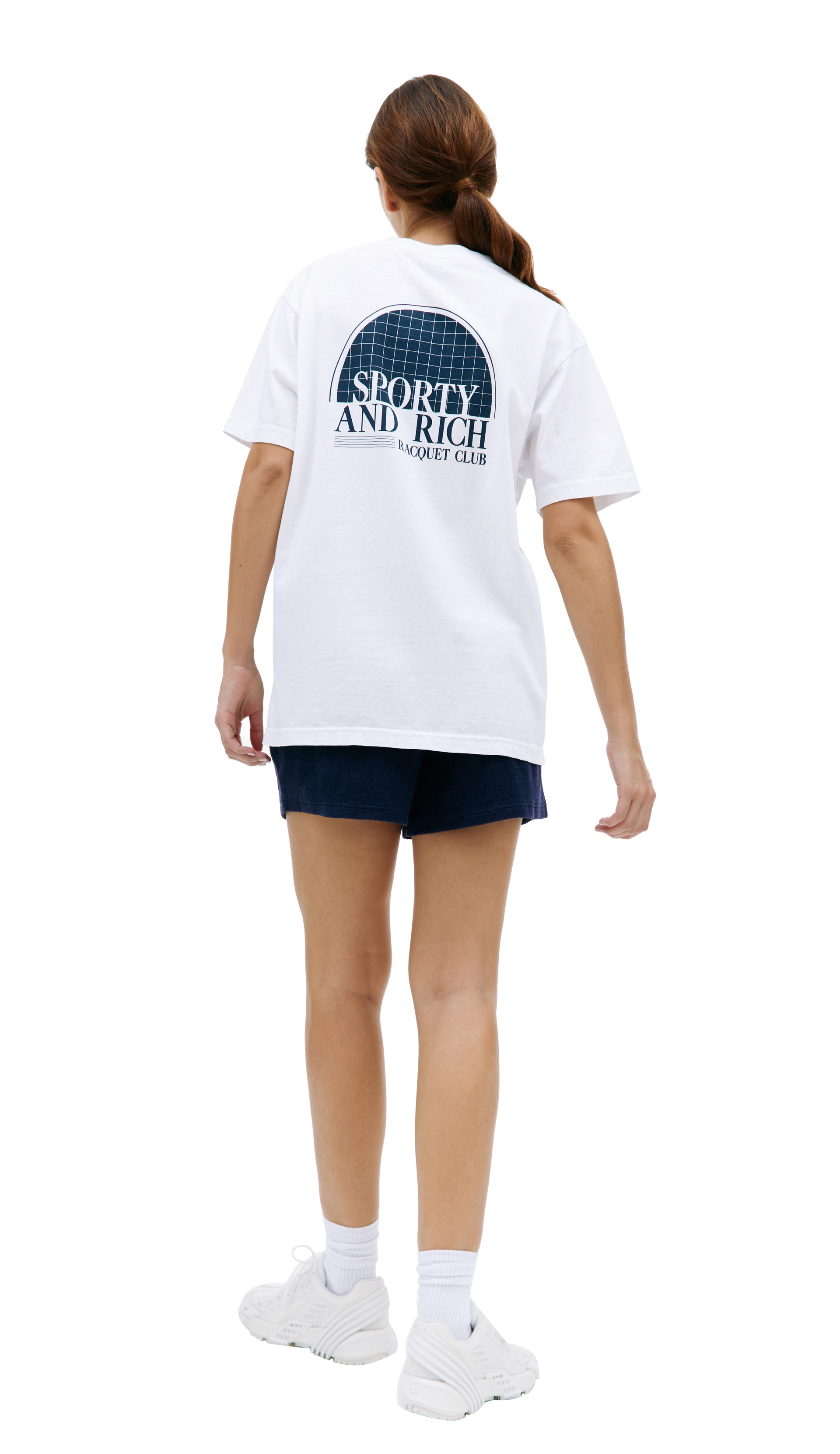 SPORTY & RICH Футболка с принтом Racquet club