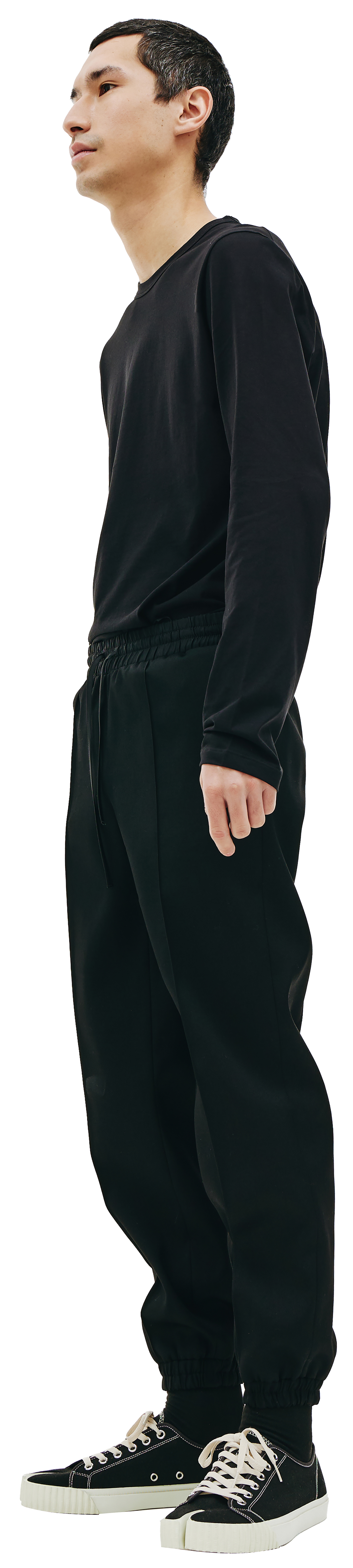 Jil Sander Черные брюки из шерсти