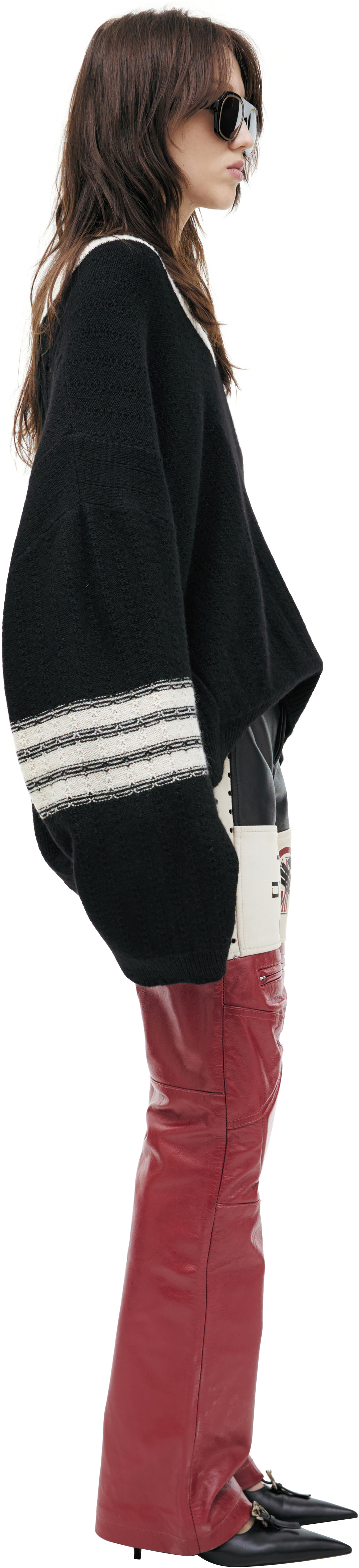 Enfants Riches Déprimés Комбинированные брюки из кожи