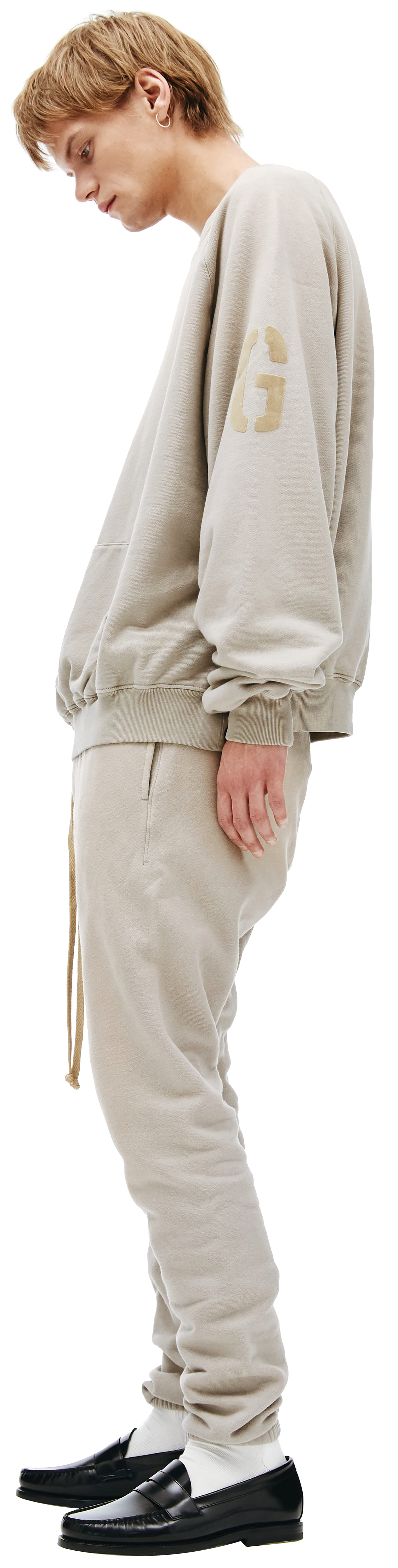 Fear of God Оверсайз свитшот с бархатным принтом