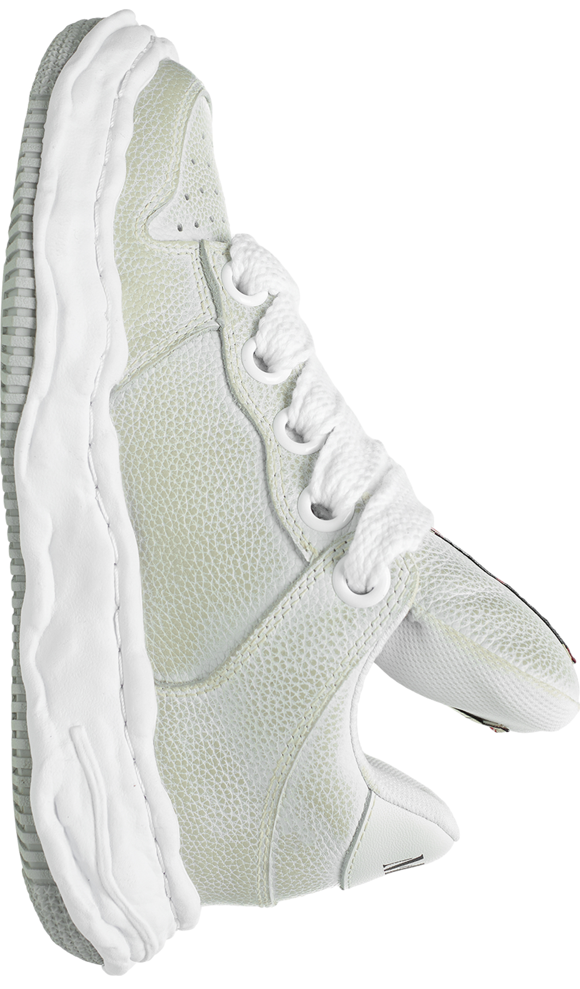 Maison Mihara Yasuhiro Серые кеды из кожи