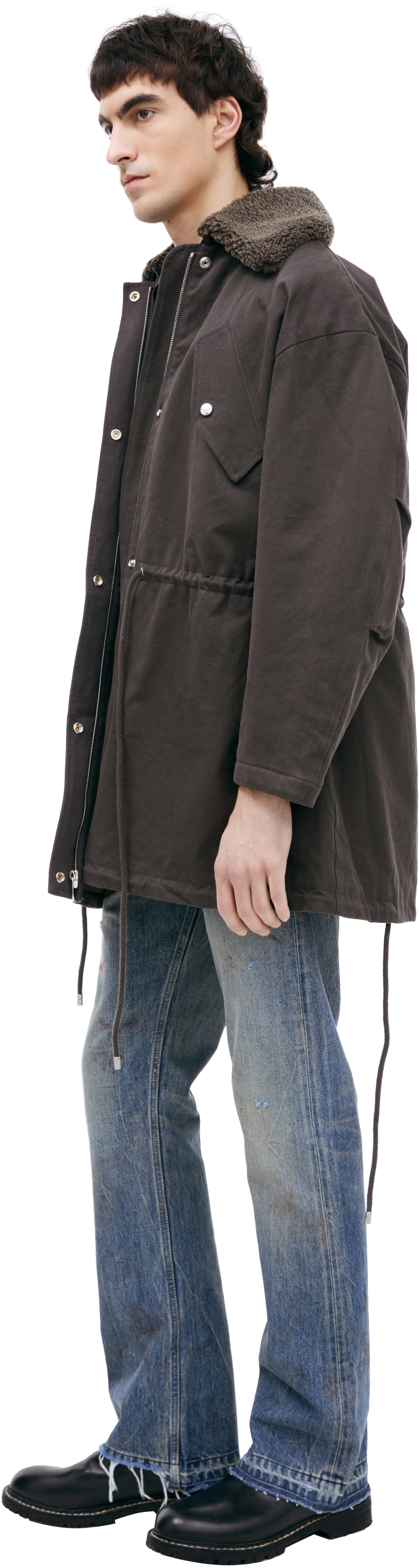 Enfants Riches Déprimés Парка с шерстяным воротом