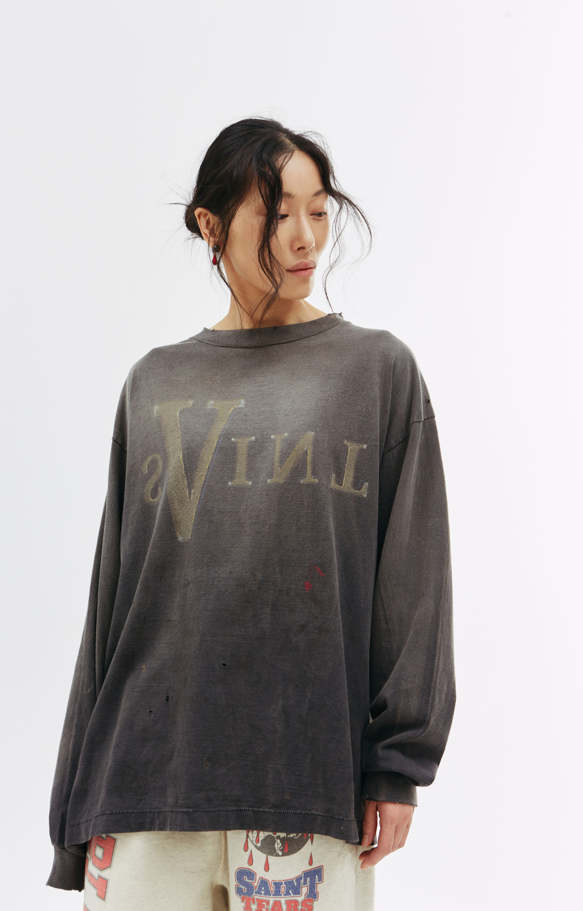 Saint Michael Лонгслив Saint Michael x VLONE с принтом