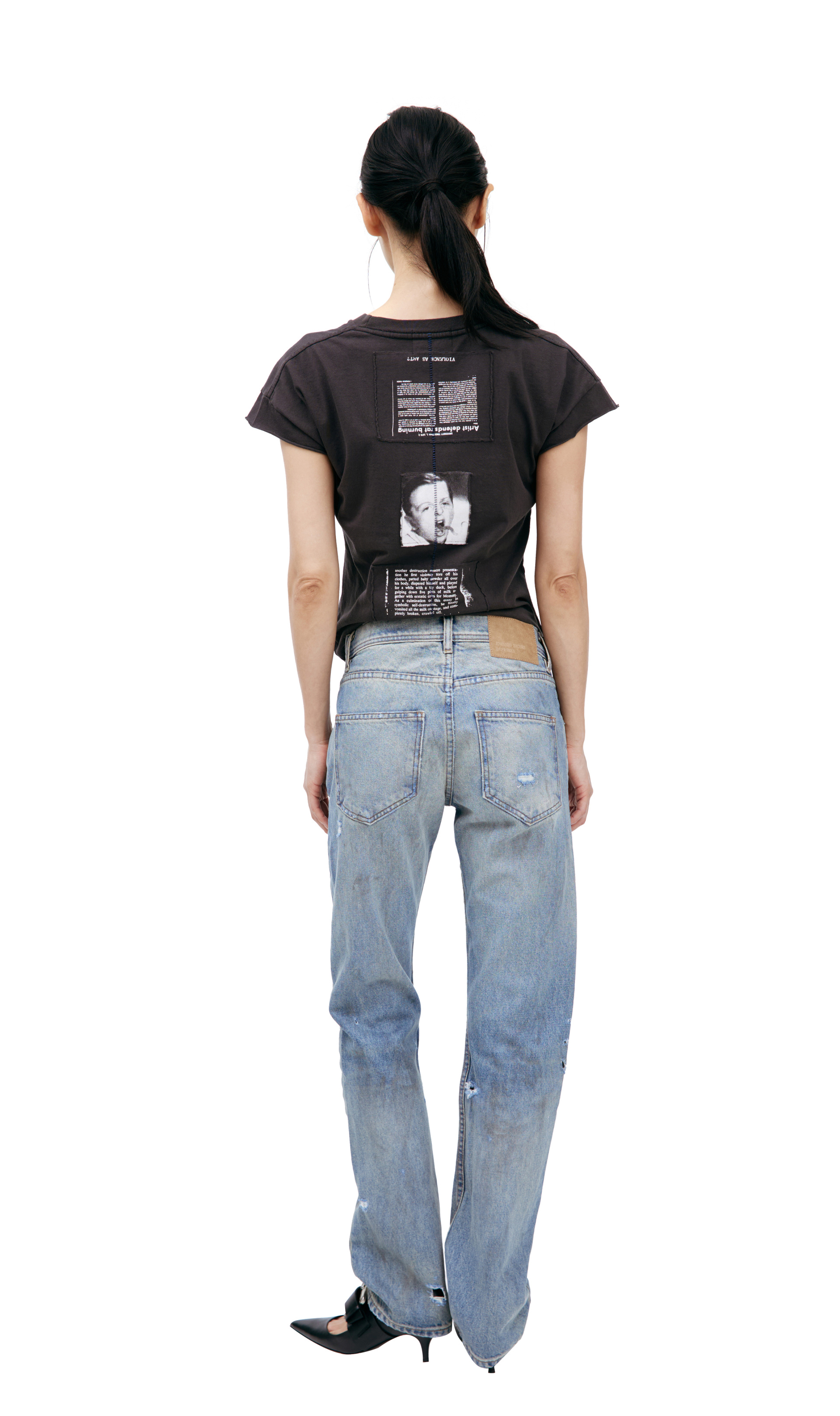 Enfants Riches Déprimés Джинсы с рваностями и заплатками