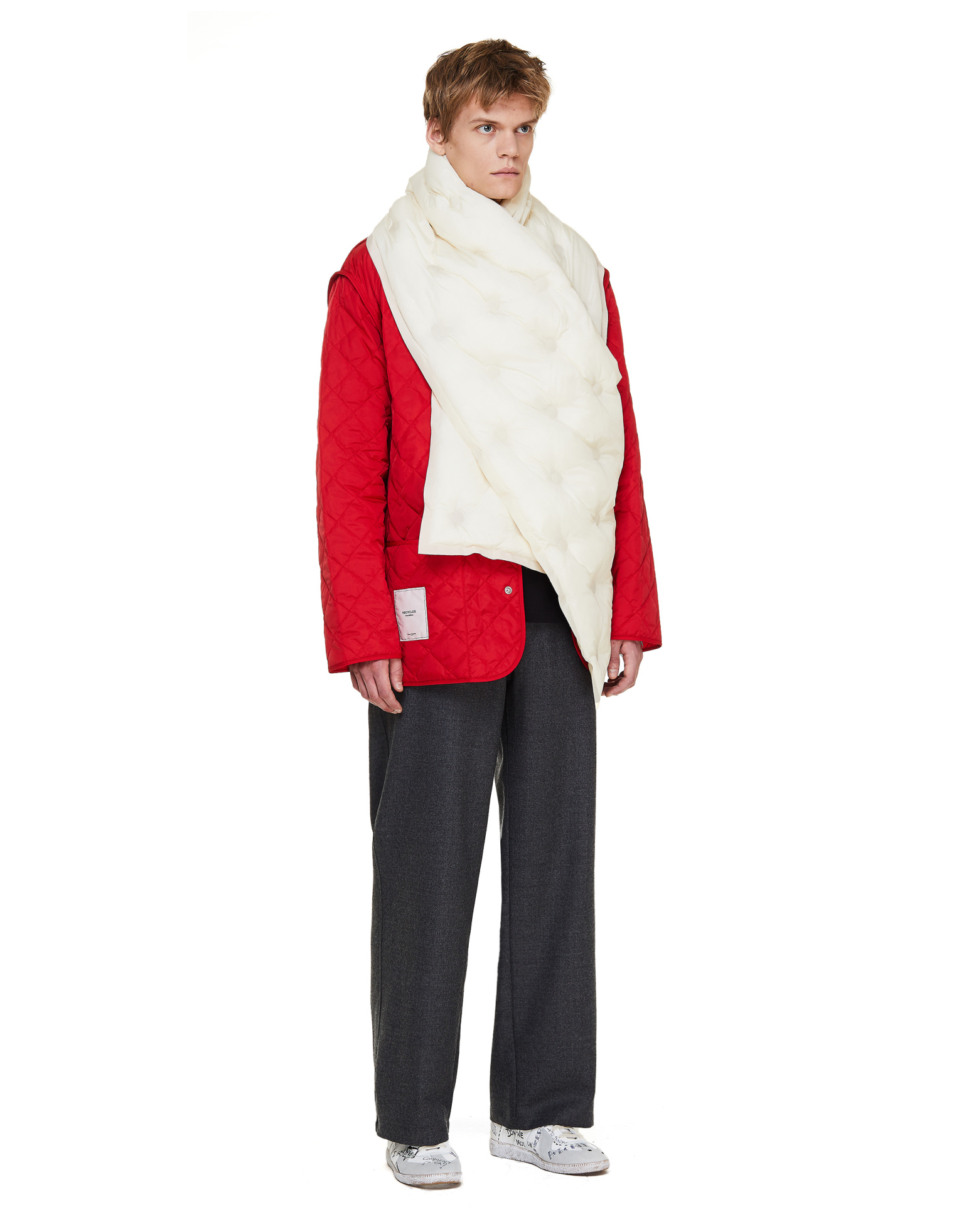 Maison Margiela Белый шарф Glam Slam