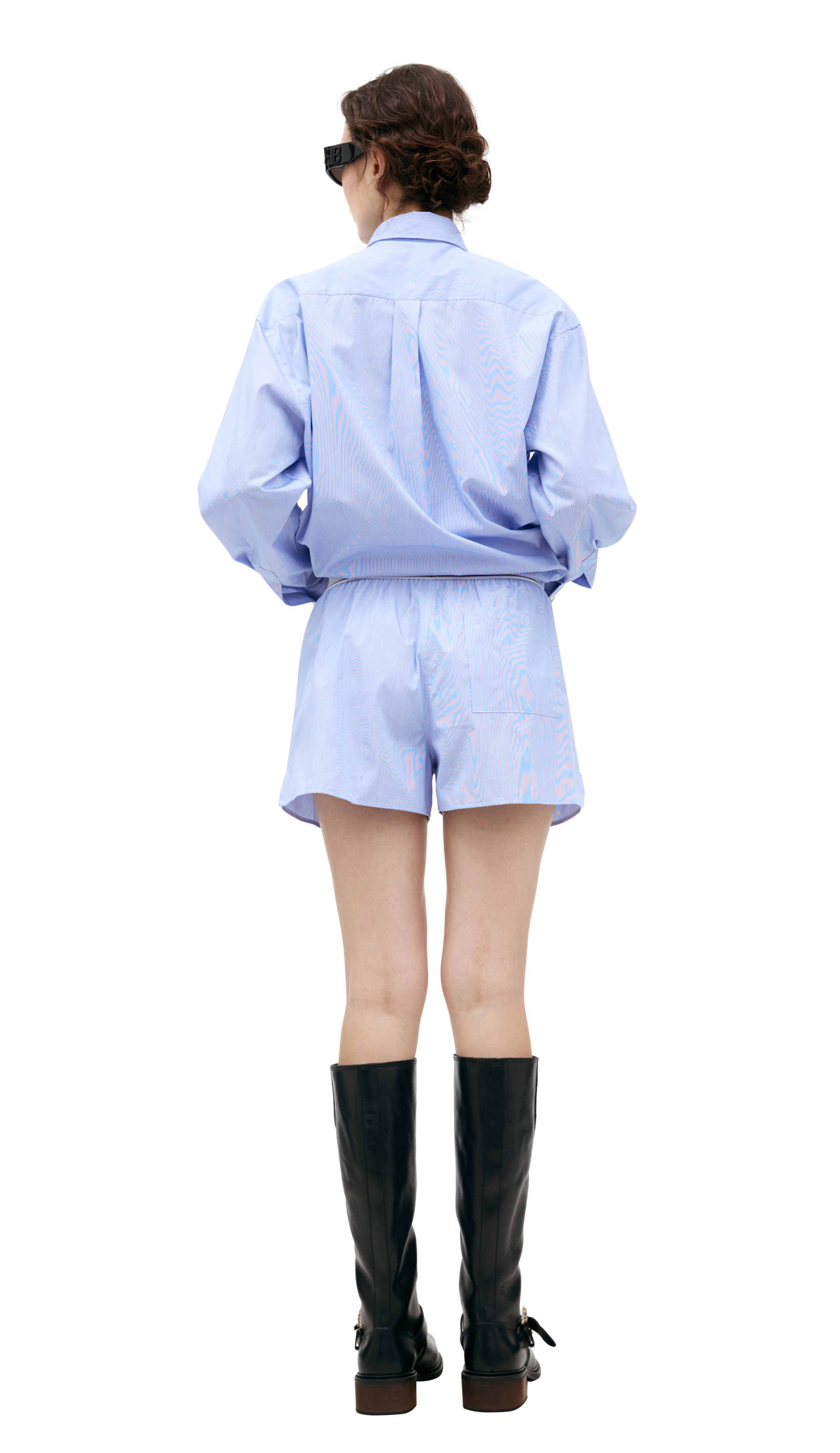 SPORTY & RICH Хлопковые шорты с логотипом