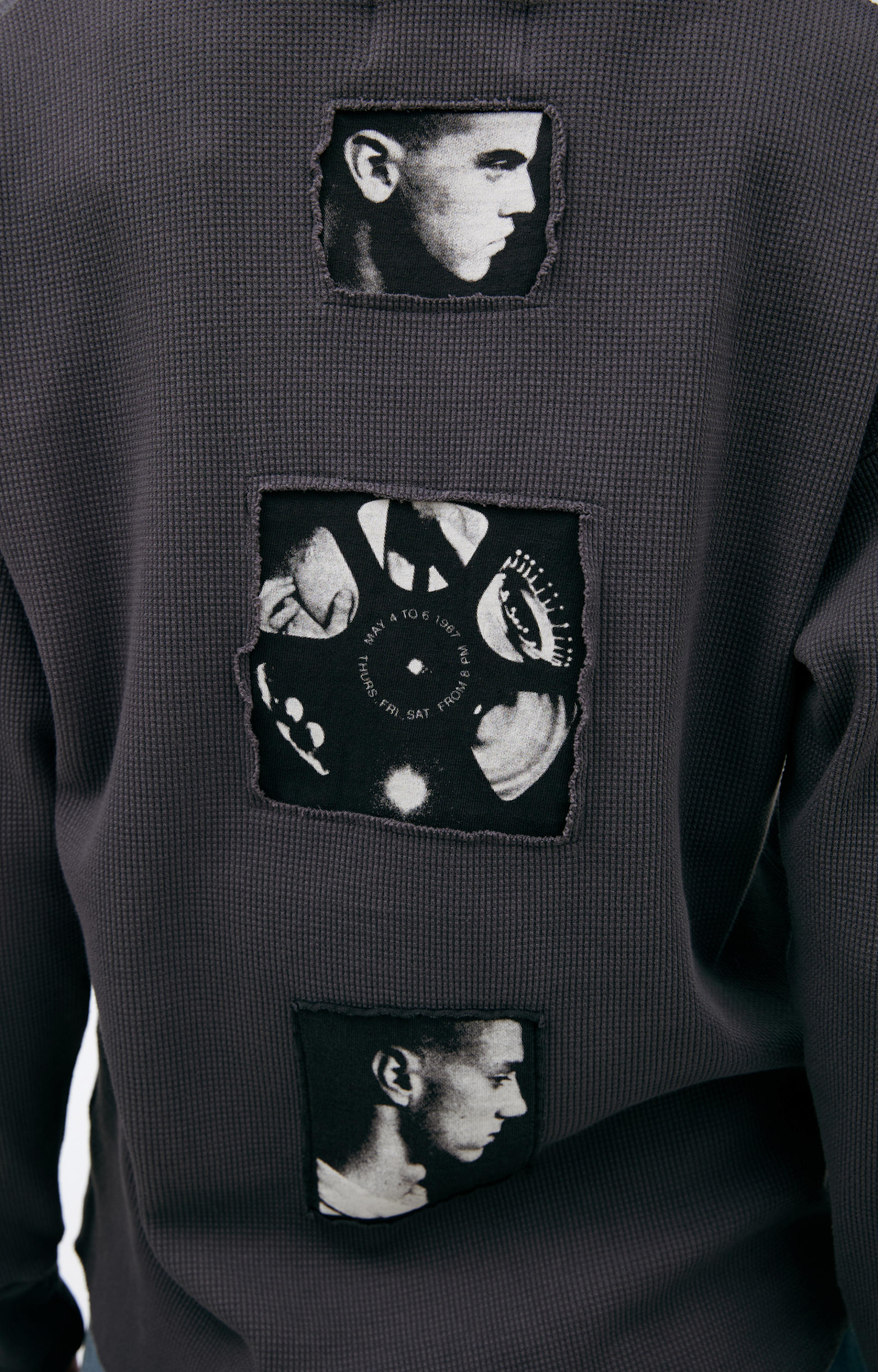 Enfants Riches Déprimés Серый лонгслив с патчами