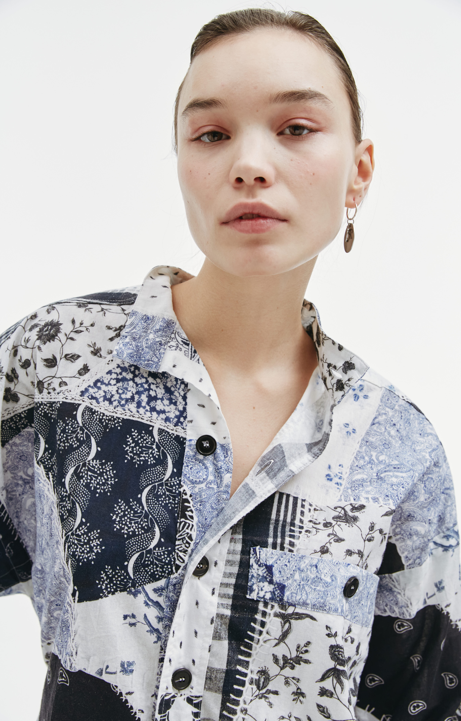 Maison Margiela Рубашка в стиле пэчворк