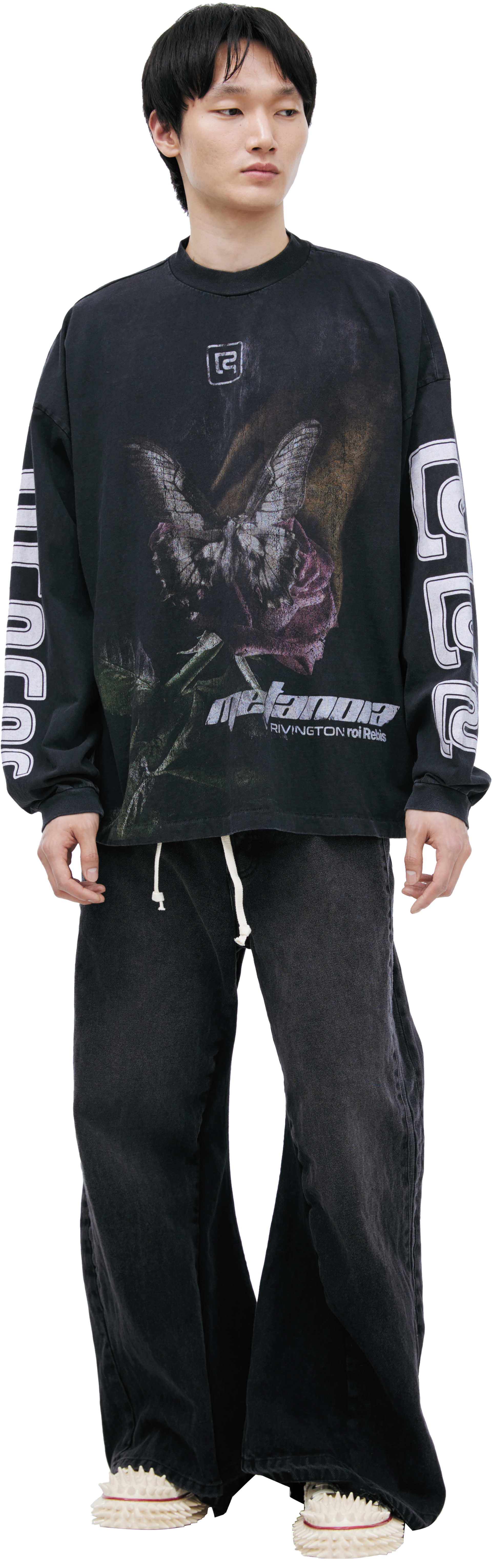 RRR123 Хлопковый лонгслив с принтом