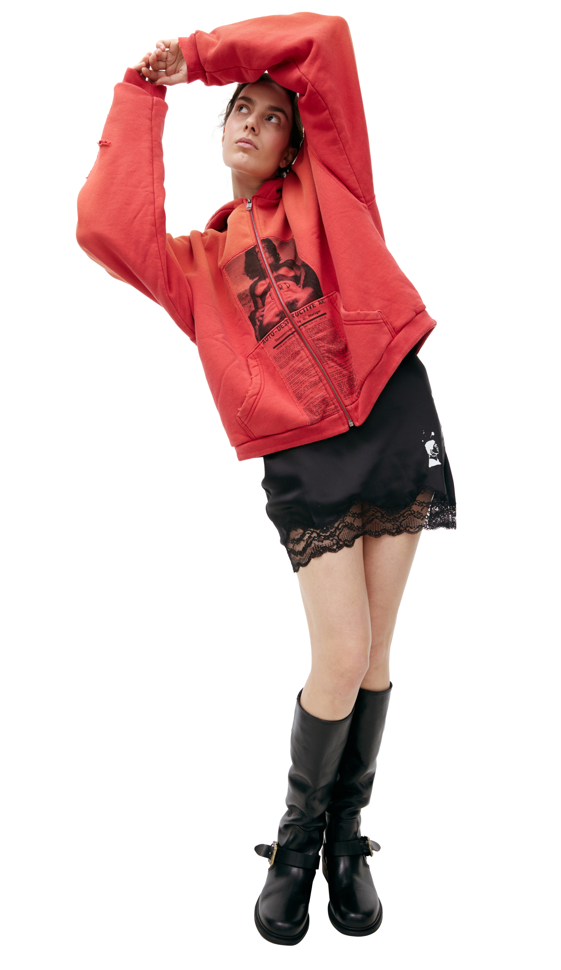 Enfants Riches Déprimés Красное худи на молнии