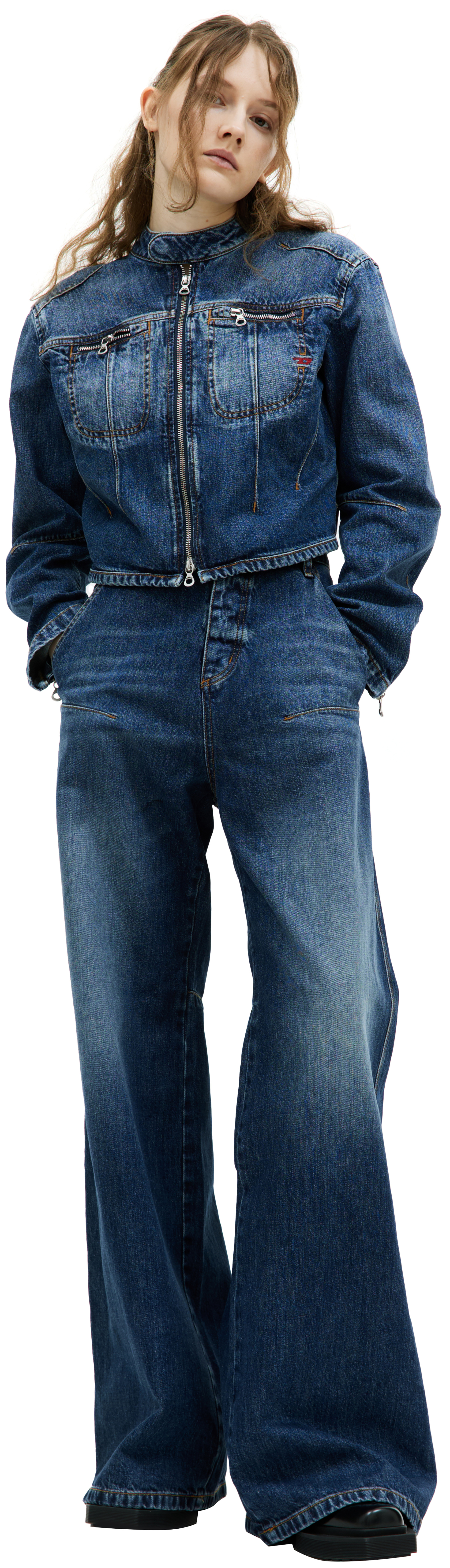 Diesel Джинсовая куртка на молнии