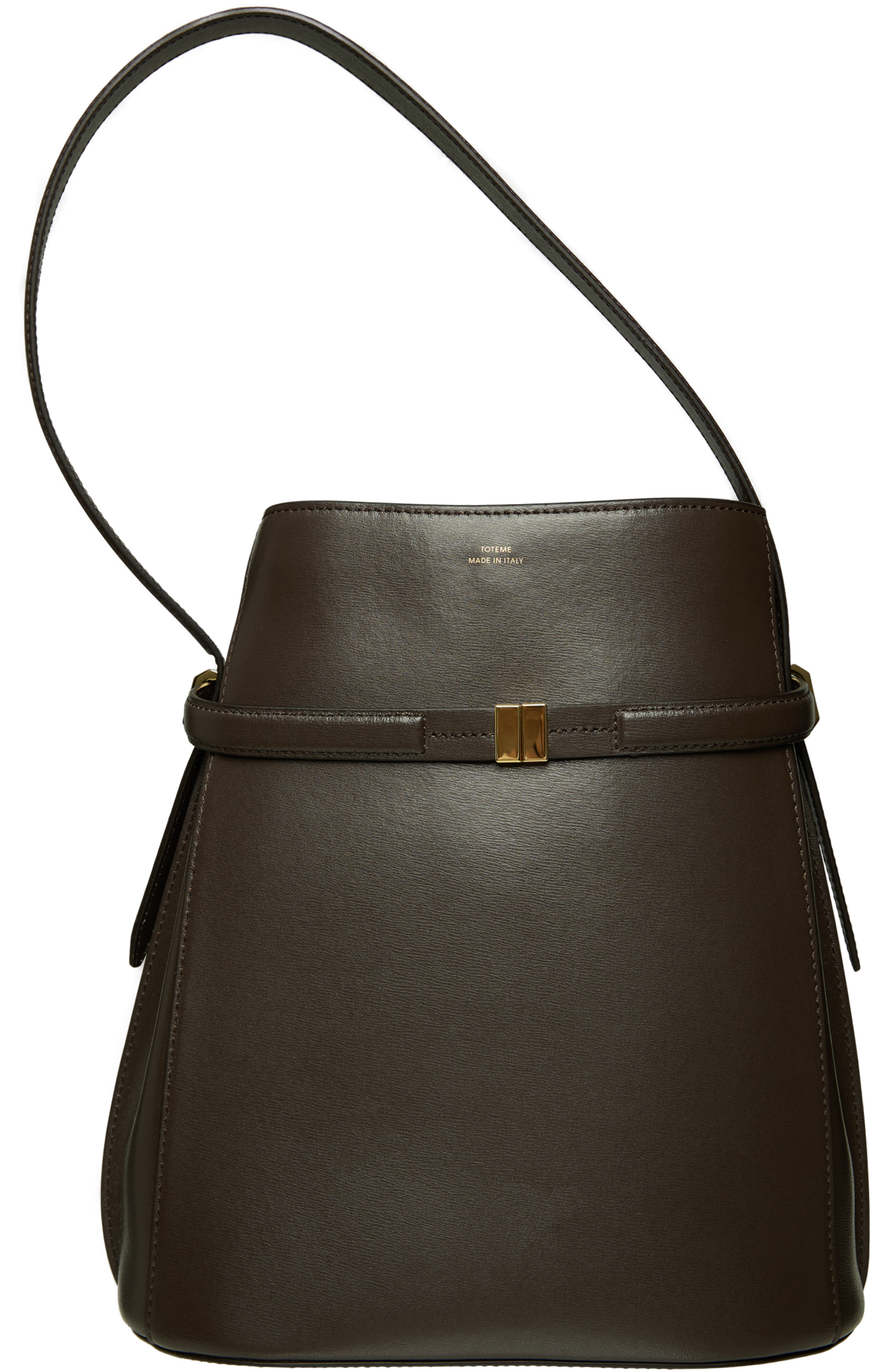 TOTEME Коричневая сумка-ведро Belted Bucket