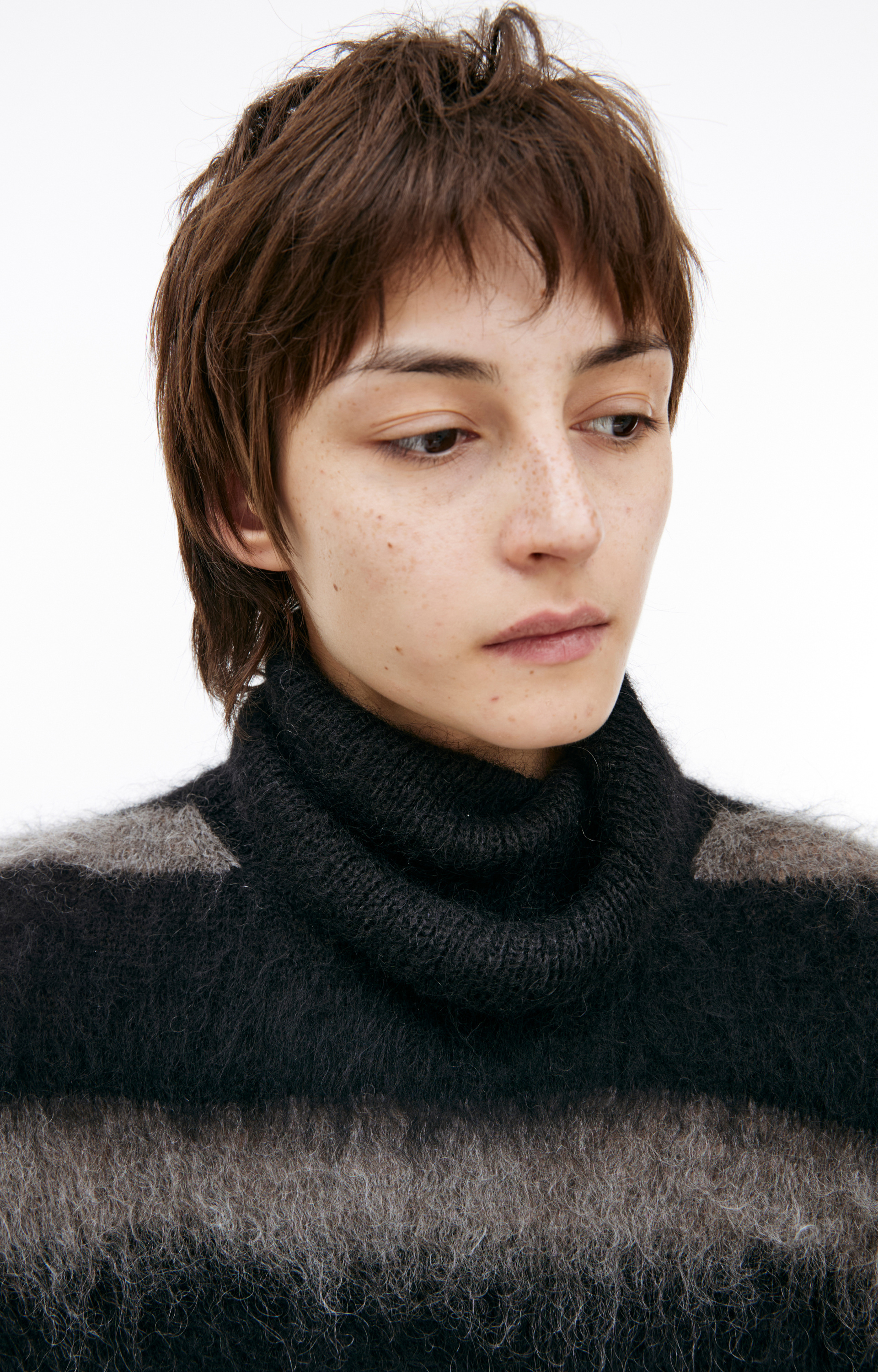 Yohji Yamamoto Шерстяной свитер в полоску