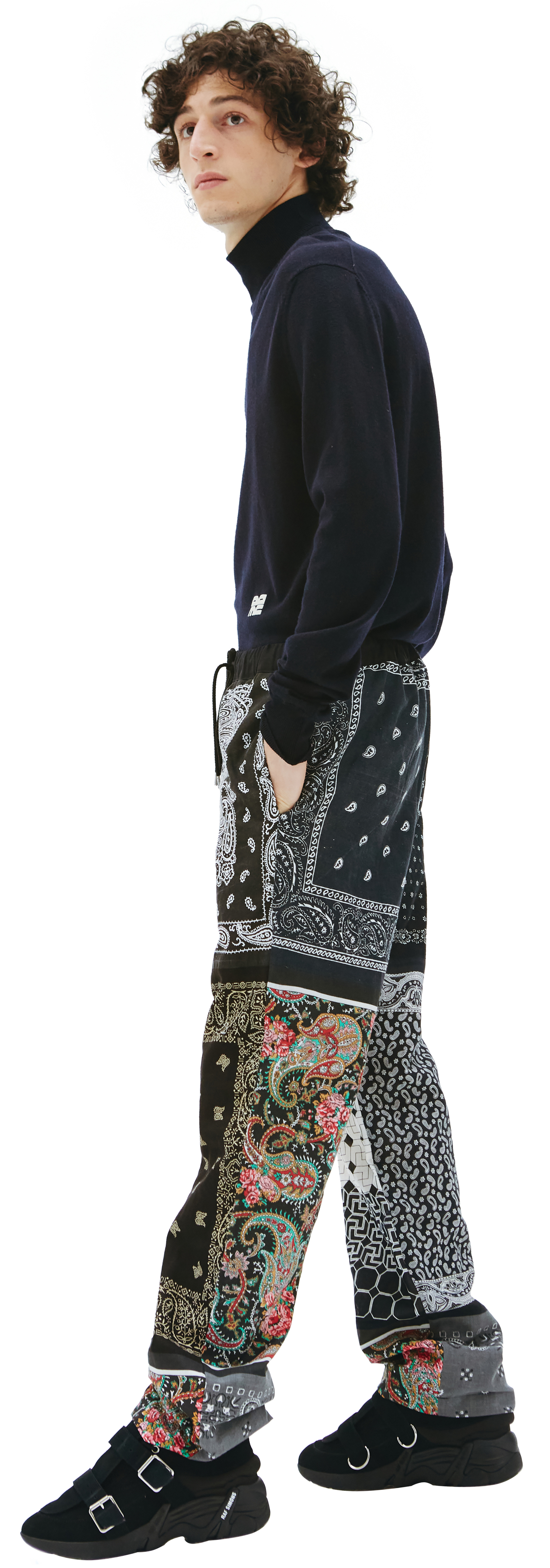 Children of the discordance Брюки на резинке в стиле пэчворк