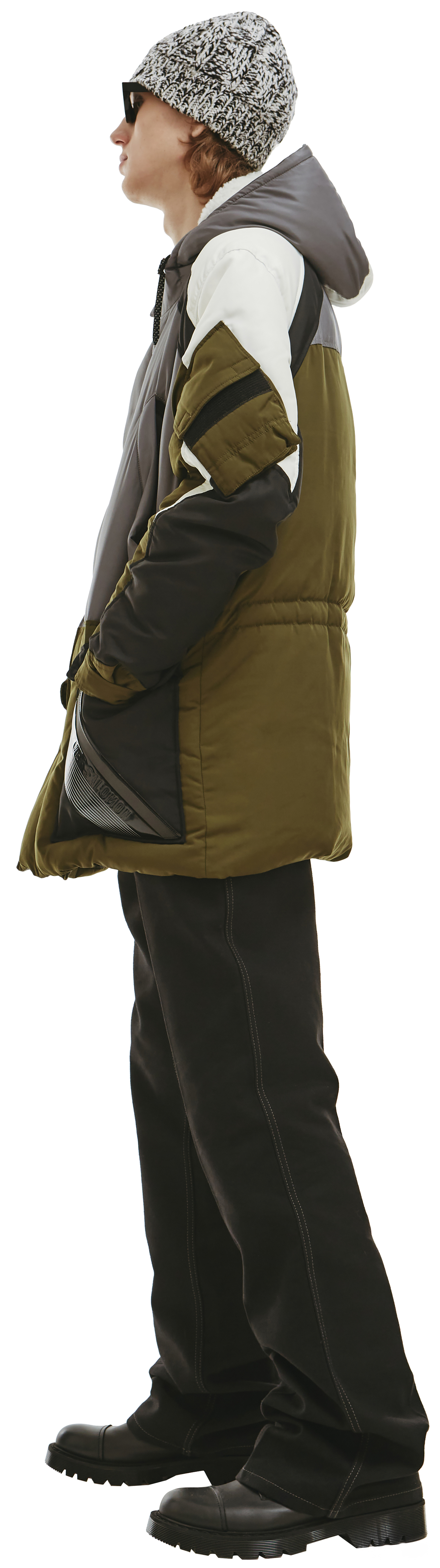 Yves Salomon Пуховая парка с отделкой из овчины