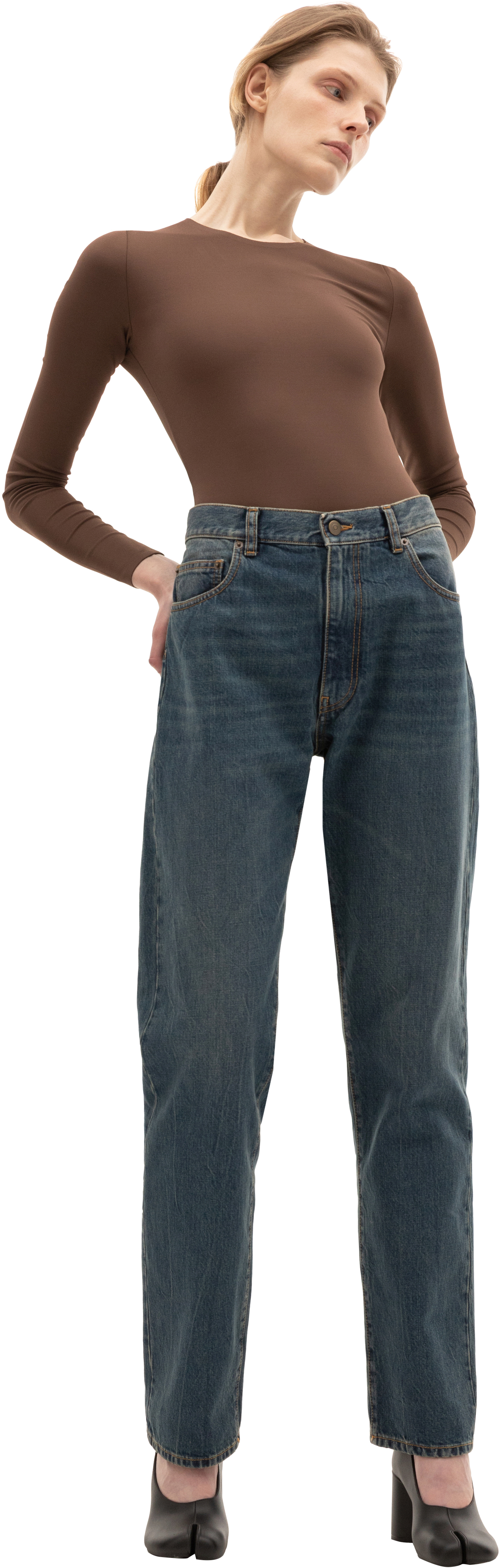 Maison Margiela Прямые Джинсы Синего Цвета