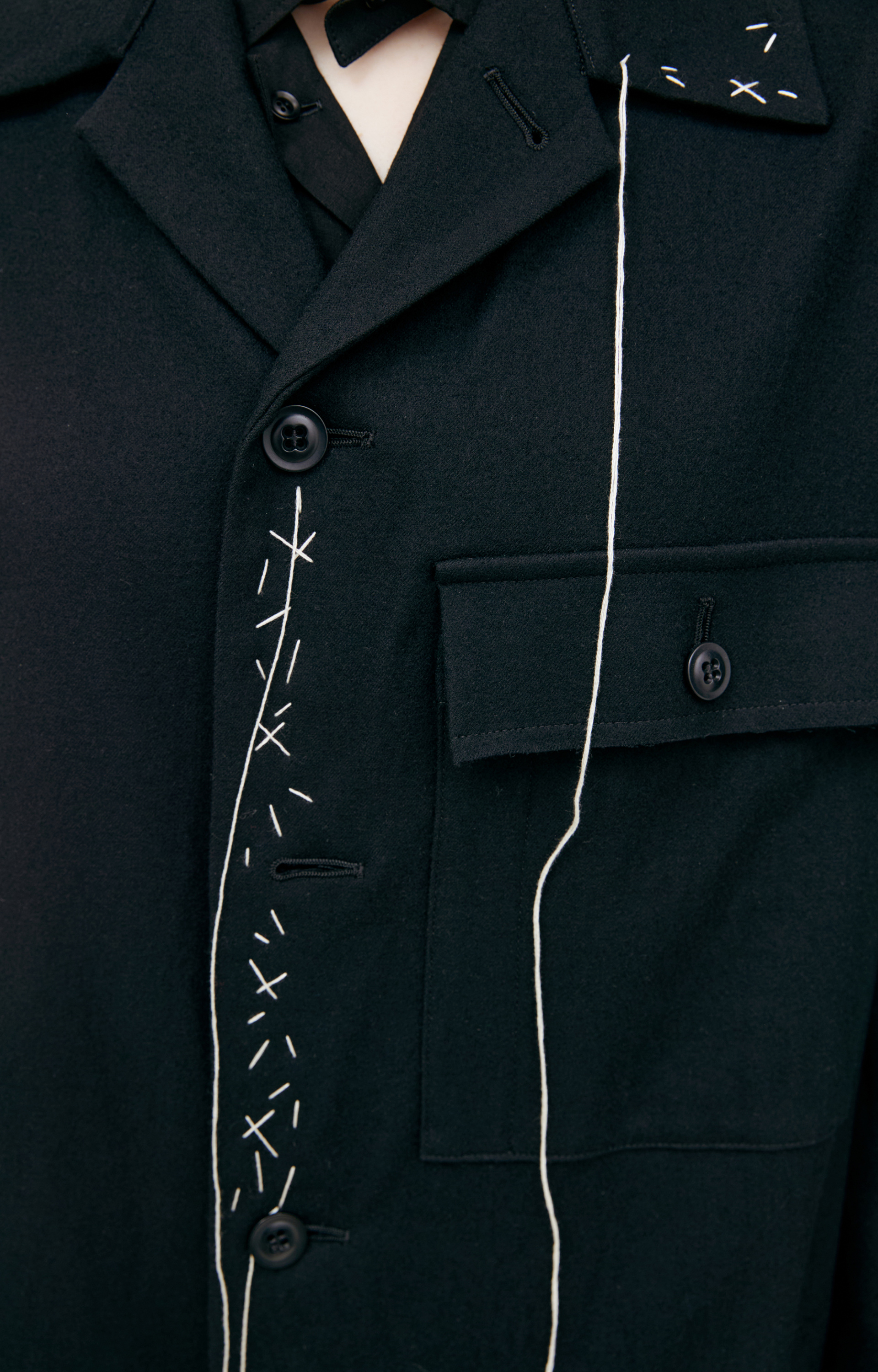 Y\'s Фланелевая куртка с прострочкой