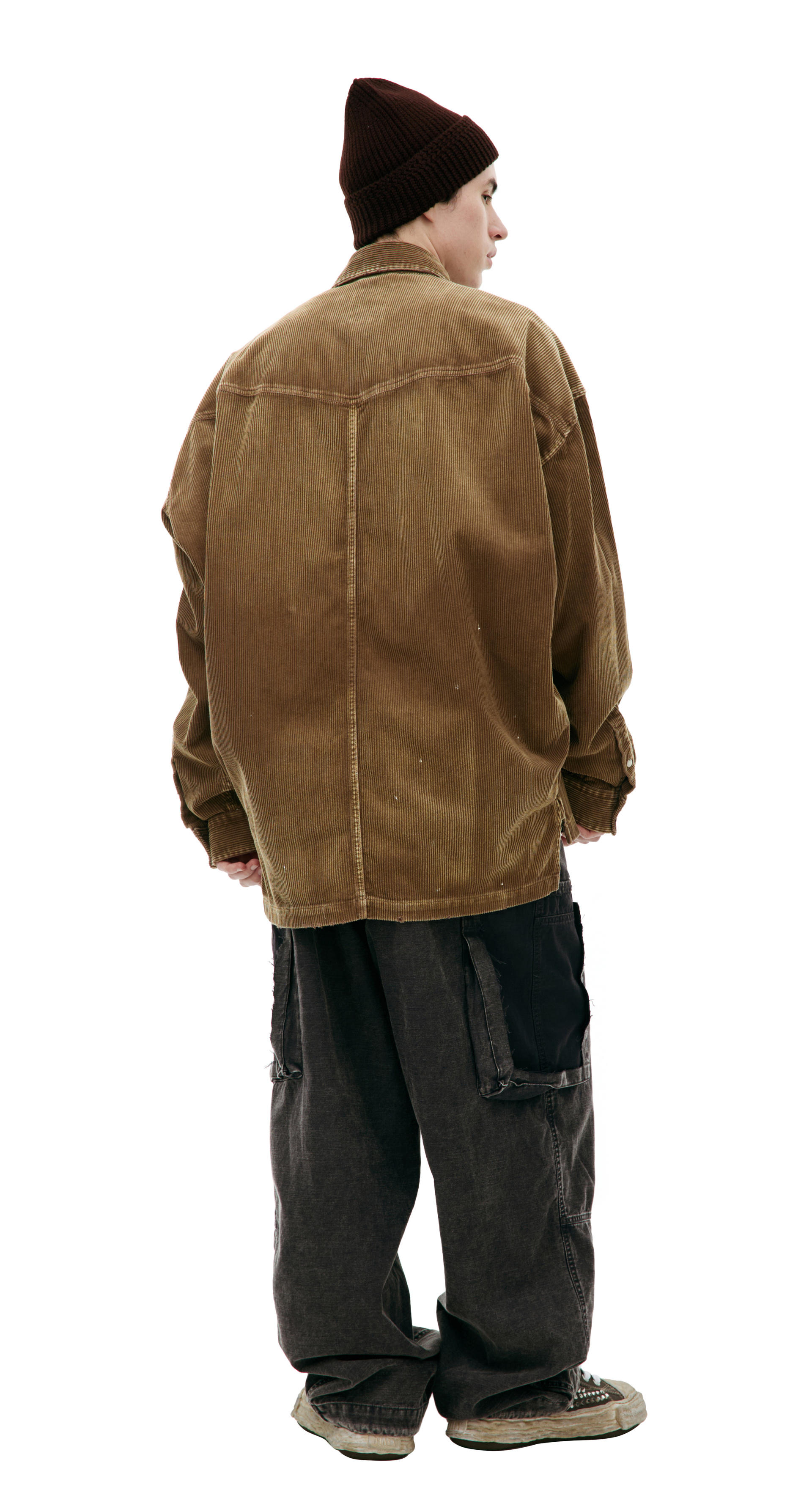 Maison Mihara Yasuhiro Вельветовая рубашка с логотипом