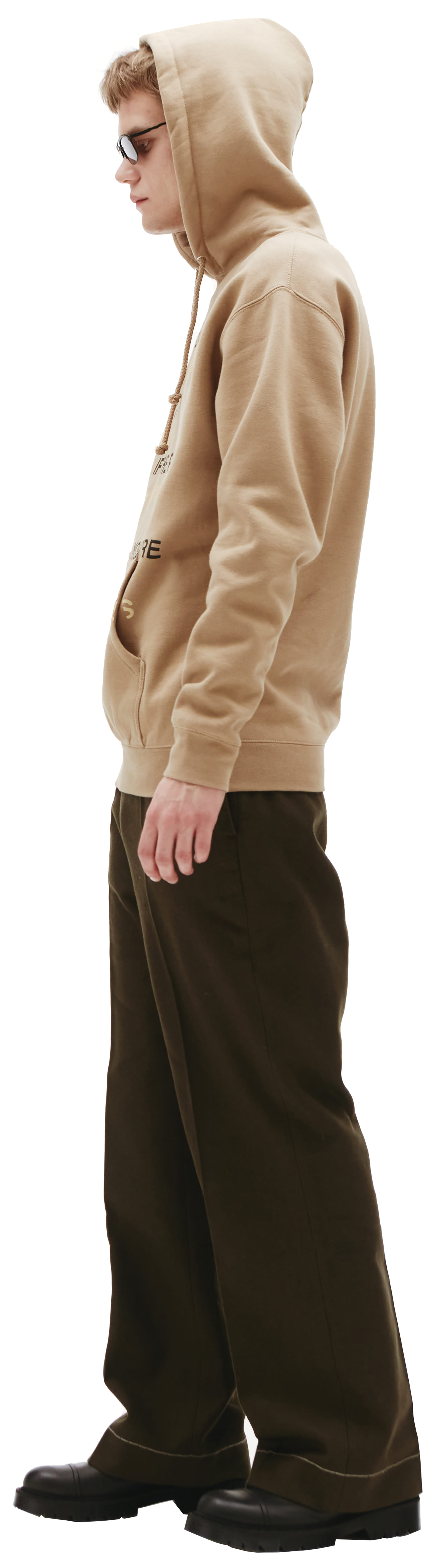 KidSuper Коричневое худи с принтом