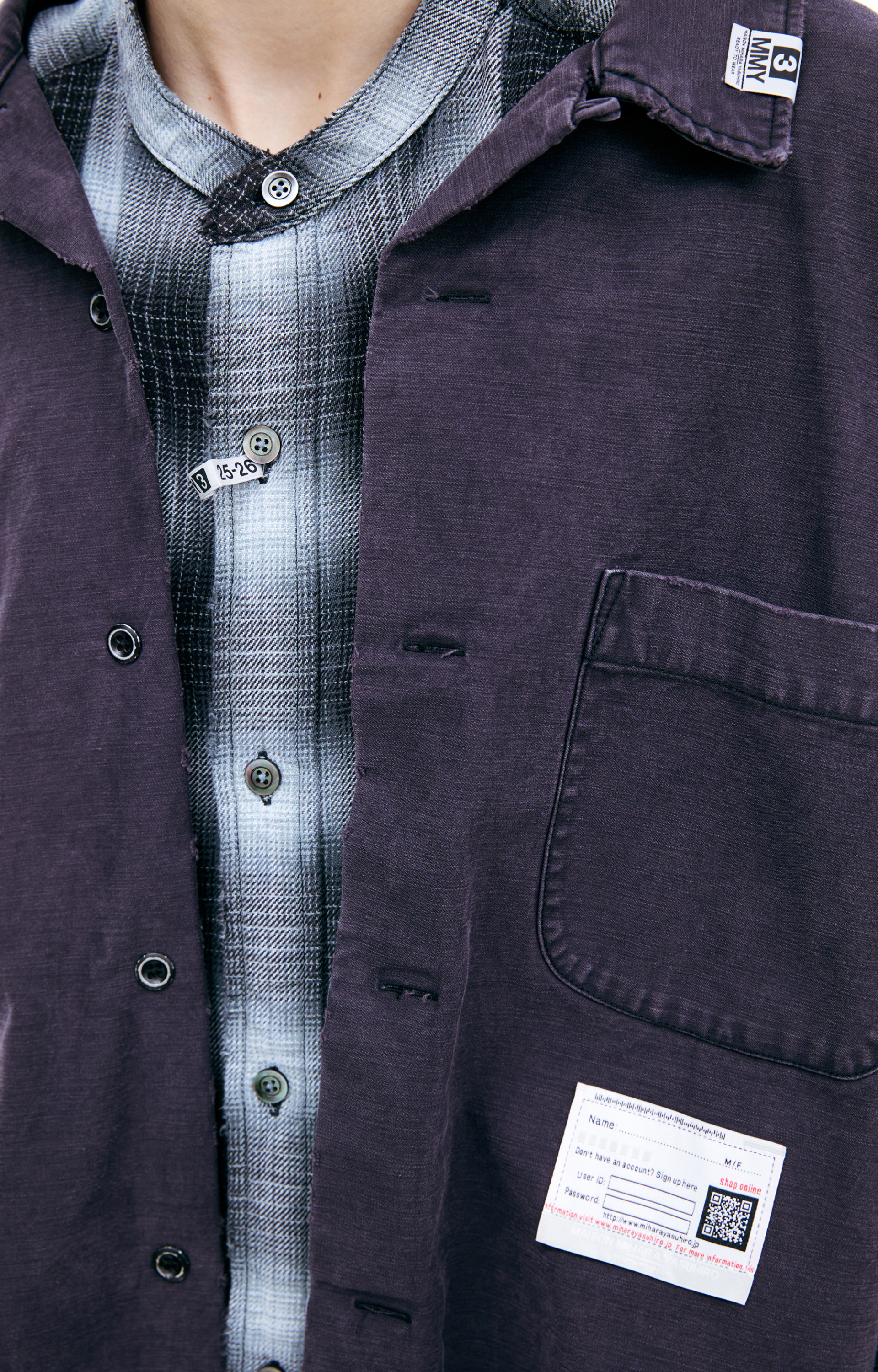 Maison Mihara Yasuhiro Двухслойная рубашка