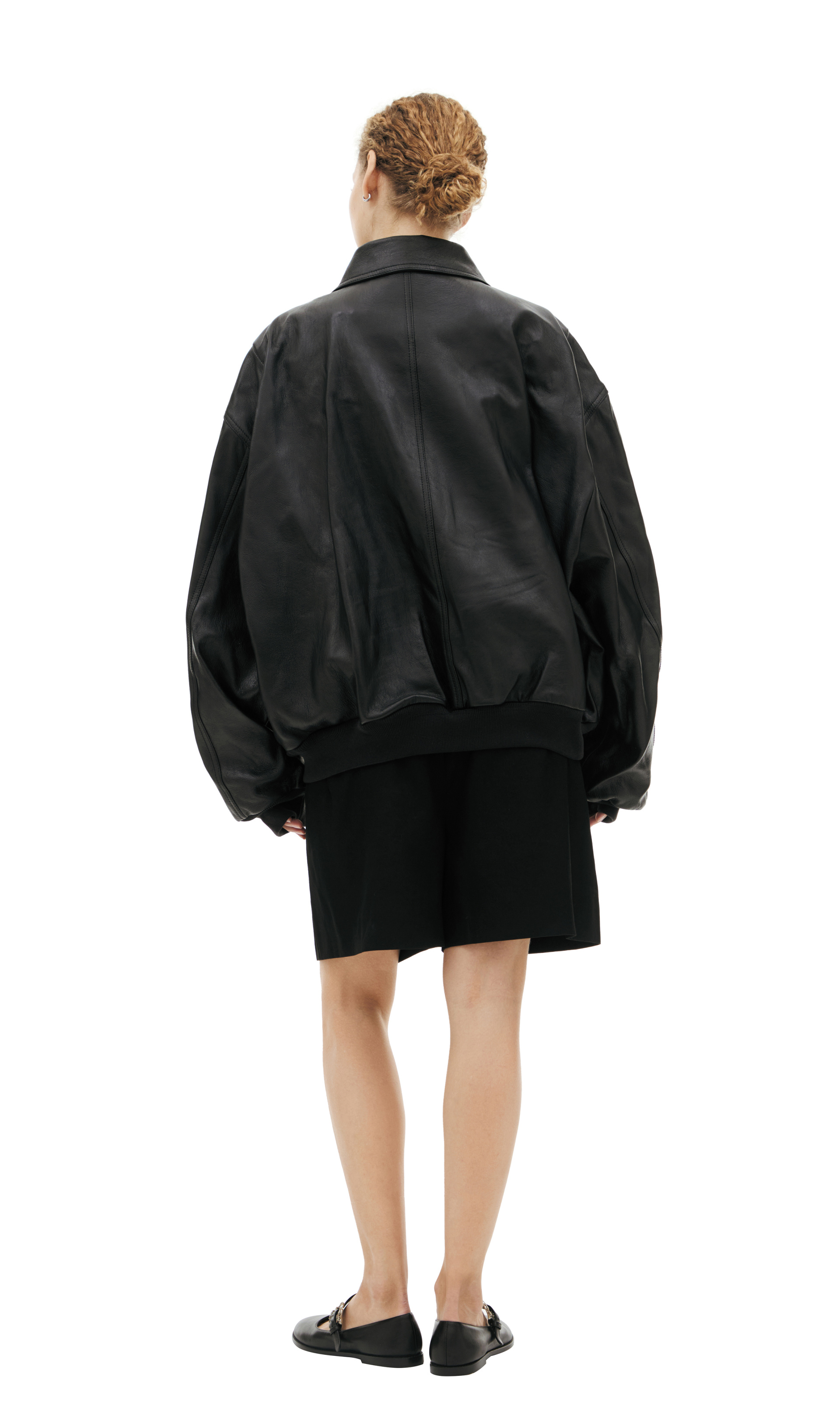 Balenciaga Кожаная куртка с патчами