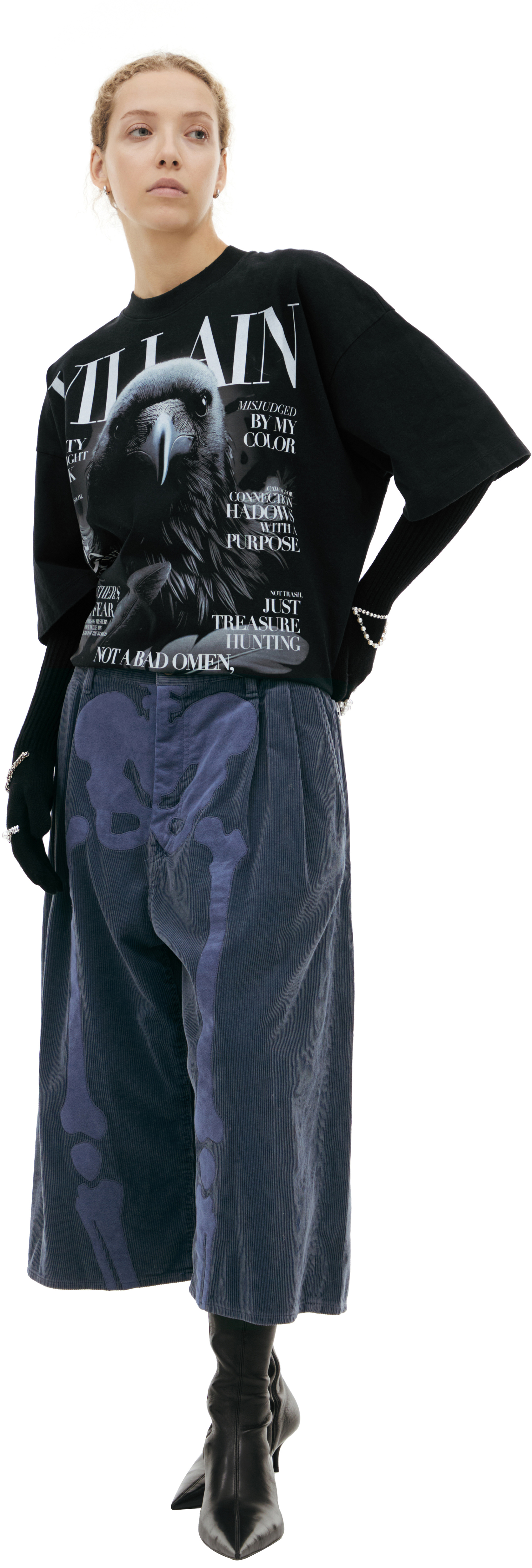 Doublet Укороченные брюки с принтом