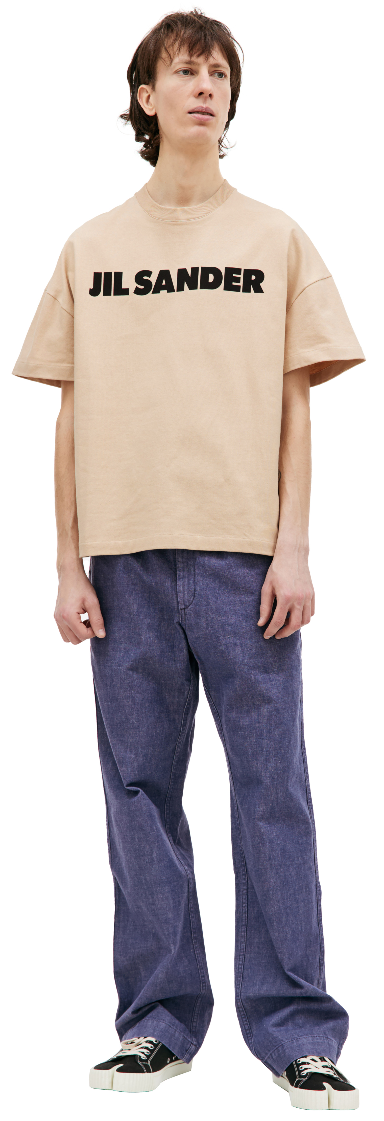 Jil Sander Хлопковая футболка с логотипом