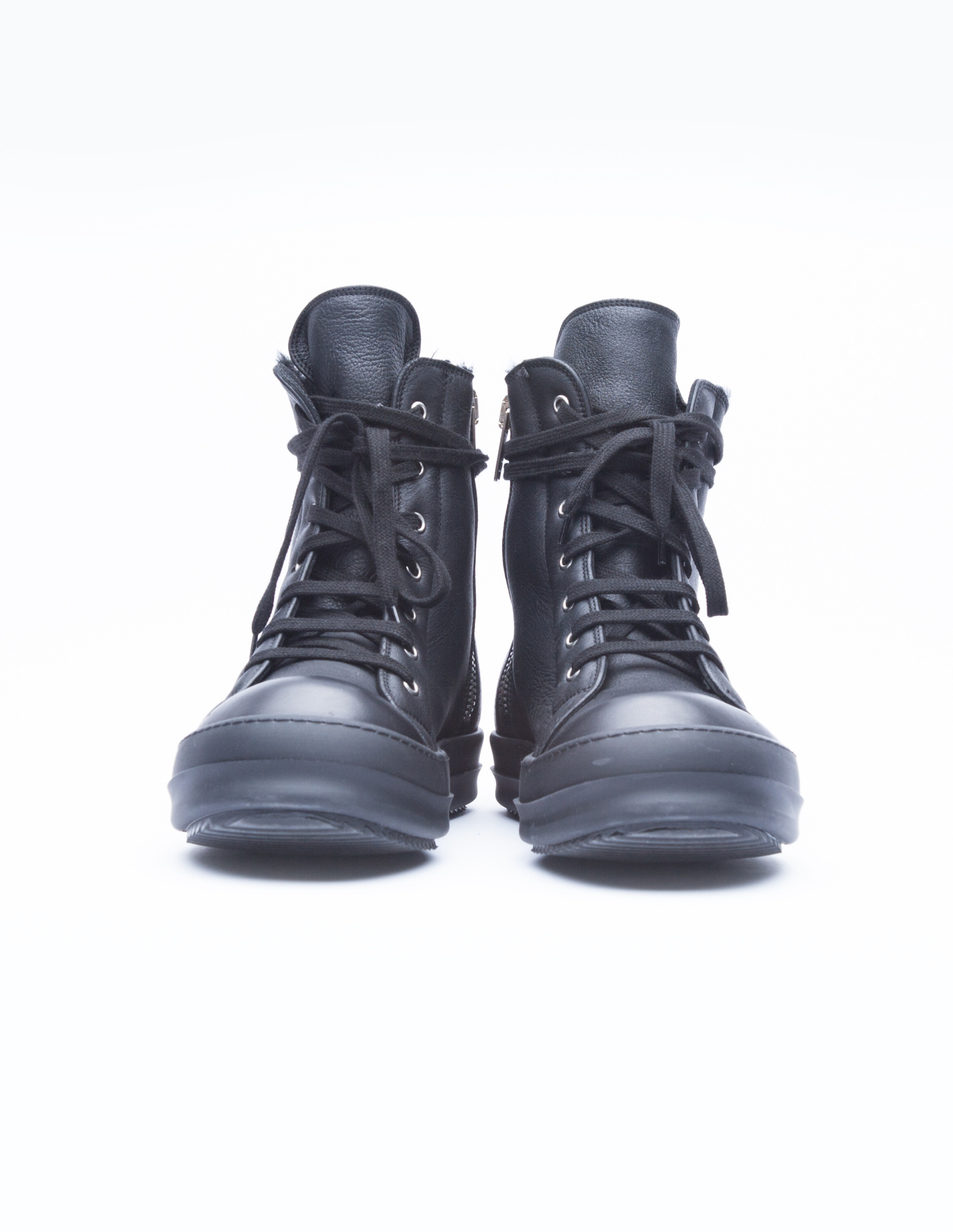 Rick Owens Высокие кеды с мехом
