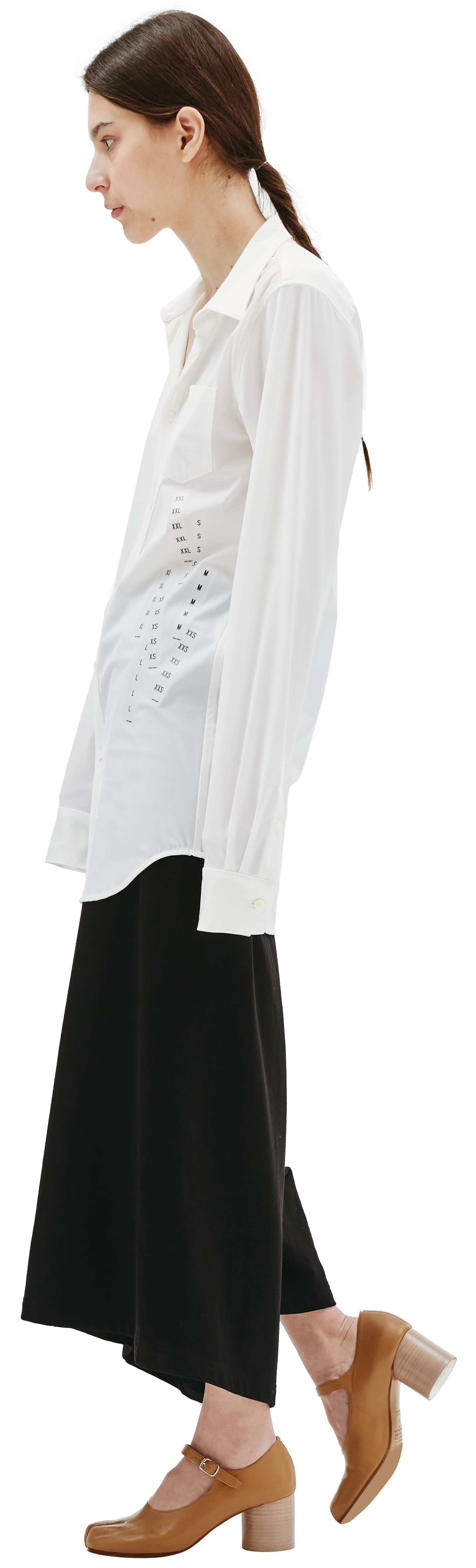 Doublet Белая рубашка с графичным принтом