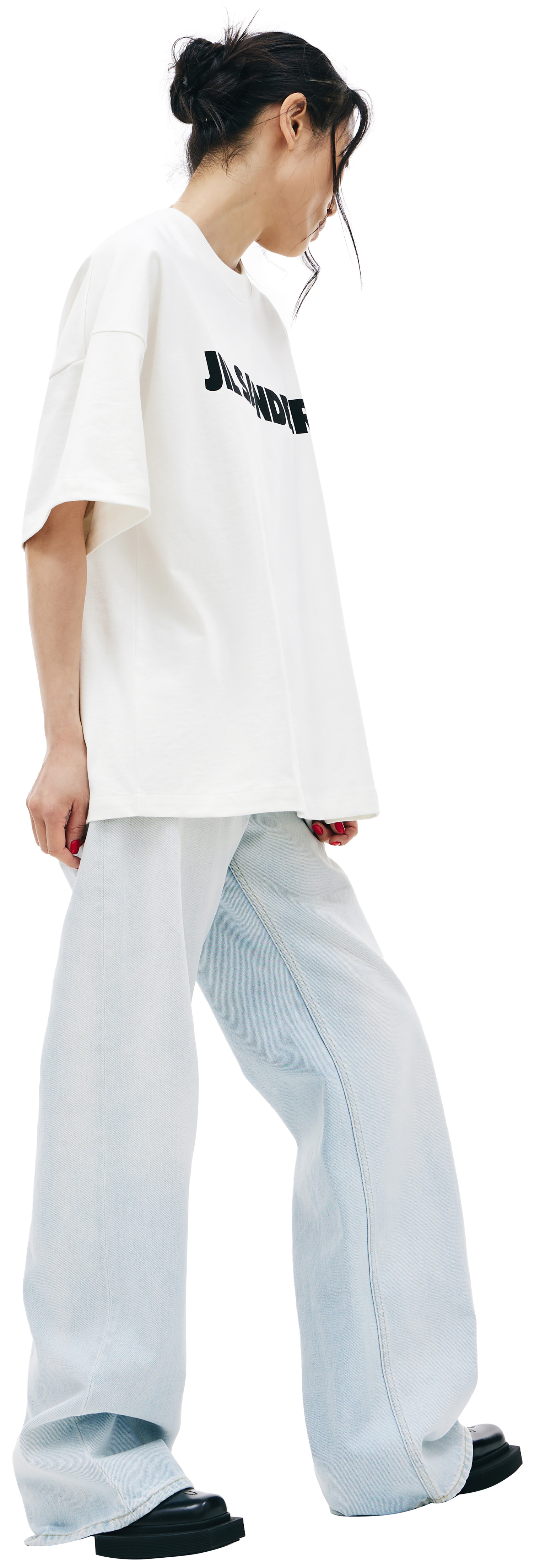 Jil Sander Оверсайз футболка с логотипом