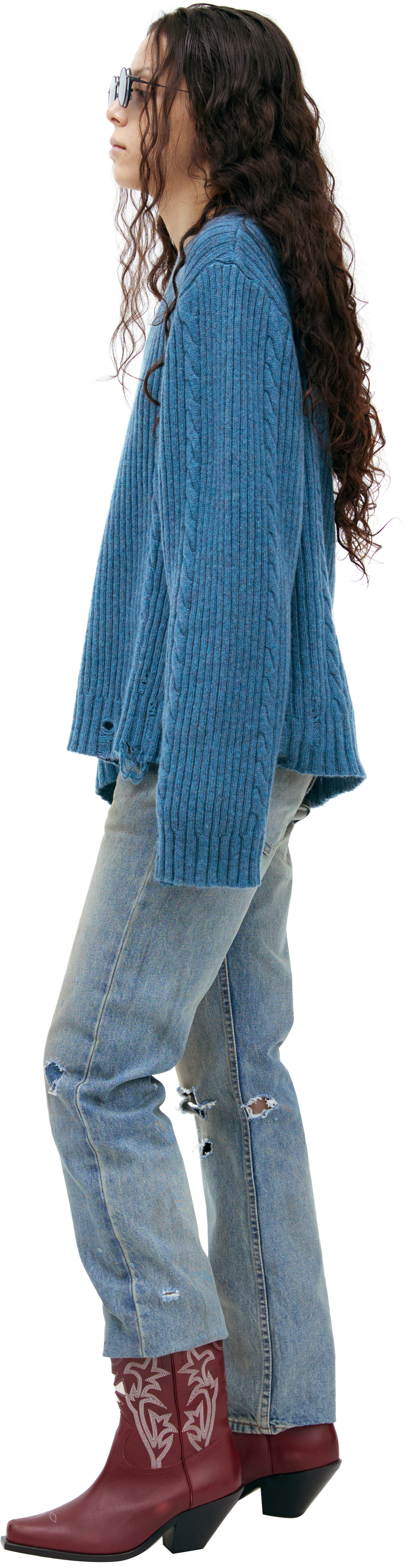 Enfants Riches Déprimés Кашемировый СВИТЕР С V-ОБРАЗНЫМ ВЫРЕЗОМ