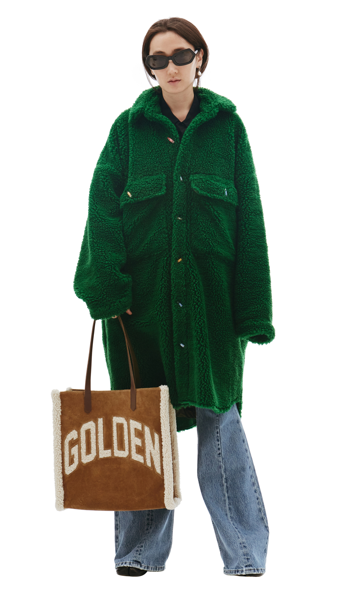Golden Goose Сумка-тоут из овчины с логотипом