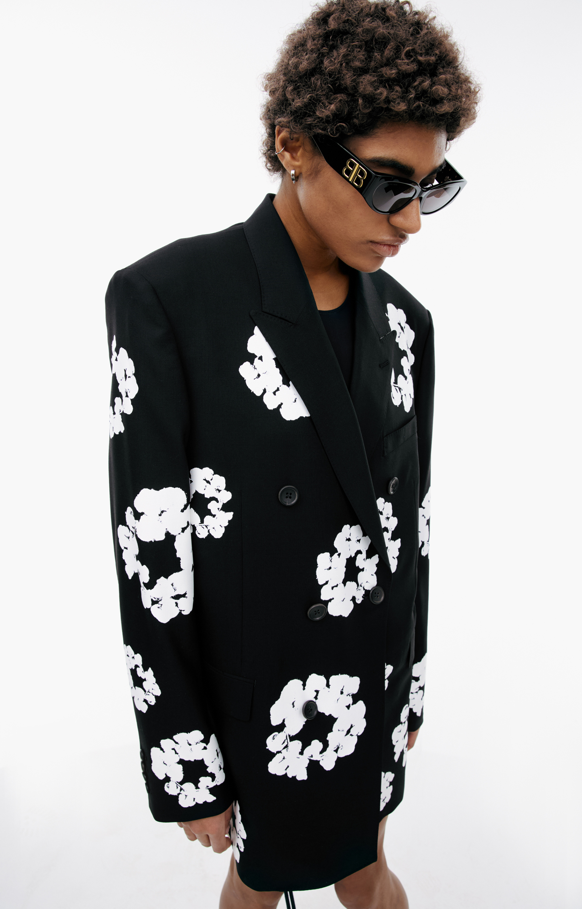 Saint Mxxxxxx Двубортный жакет с монопринтом