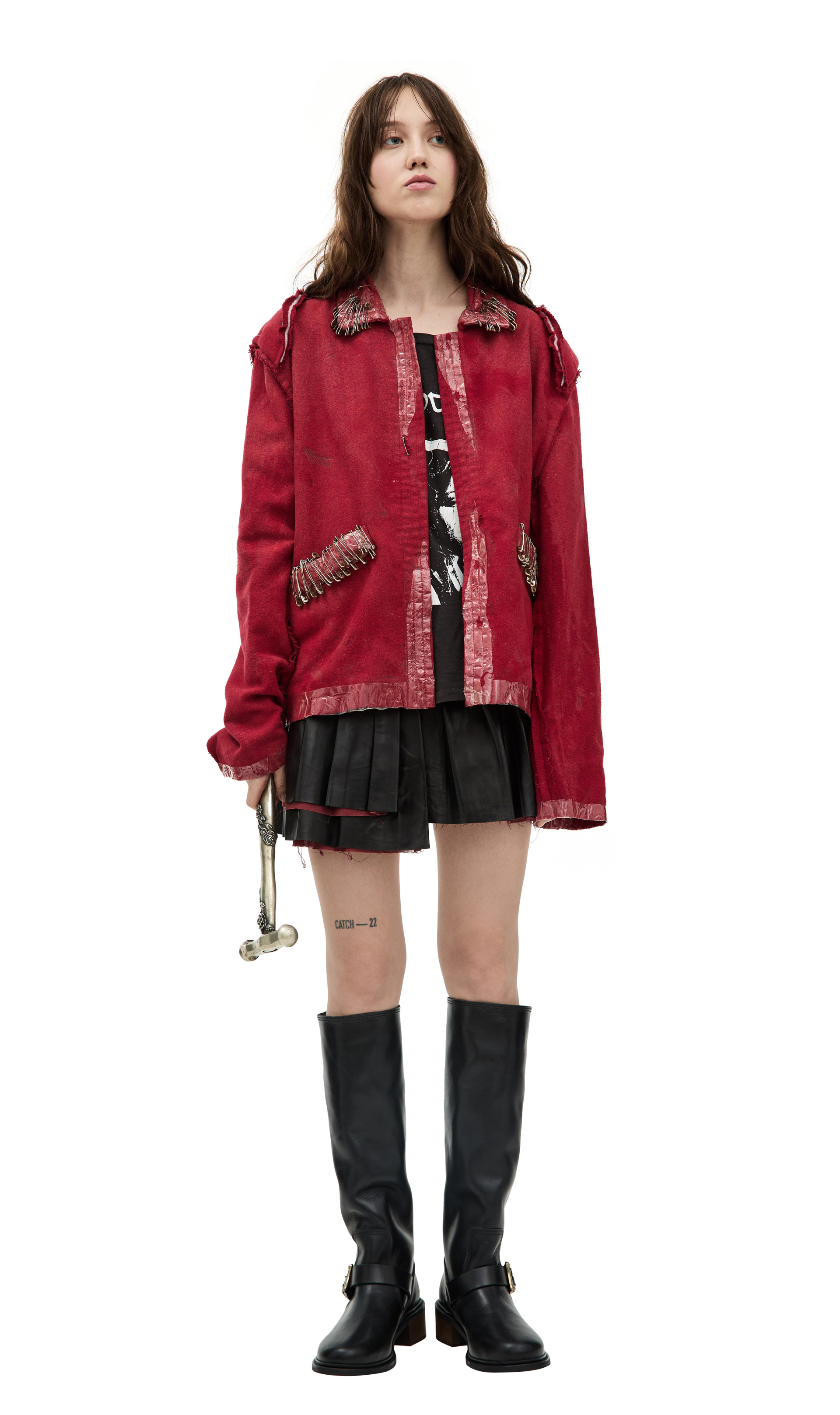 Enfants Riches Déprimés Красный жакет с булавками