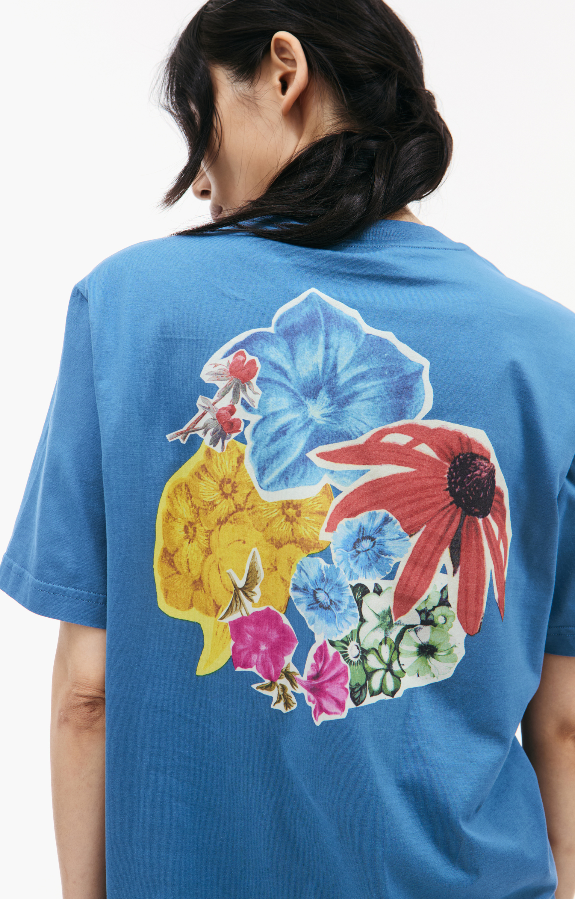 Marni Синяя футболка с принтом