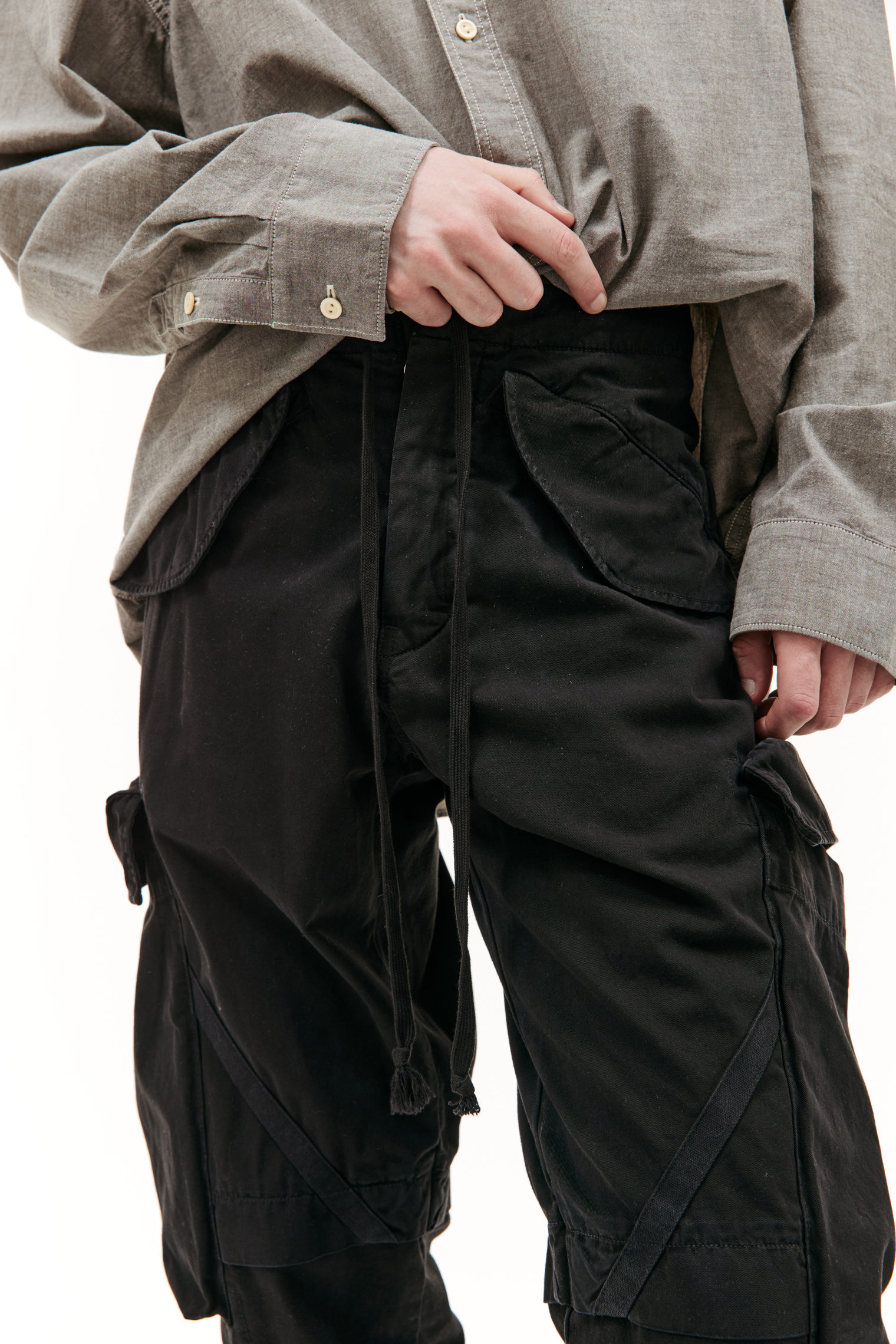 Greg Lauren Черные брюки карго