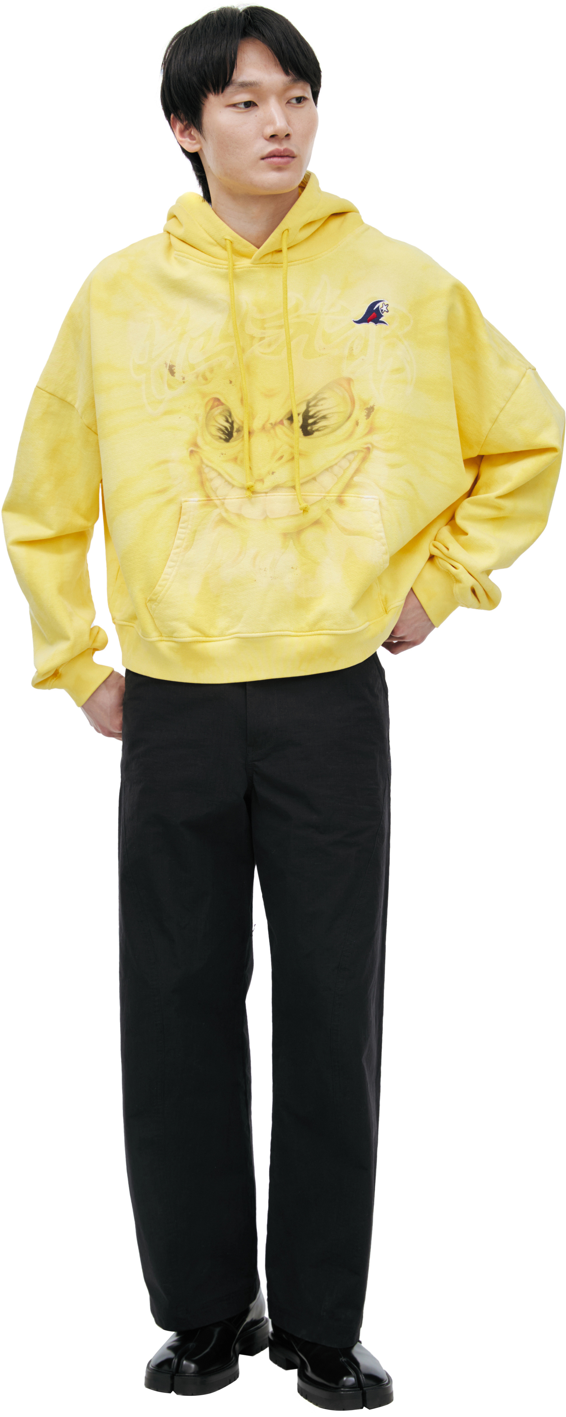 Hellstar Желтое худи с принтом