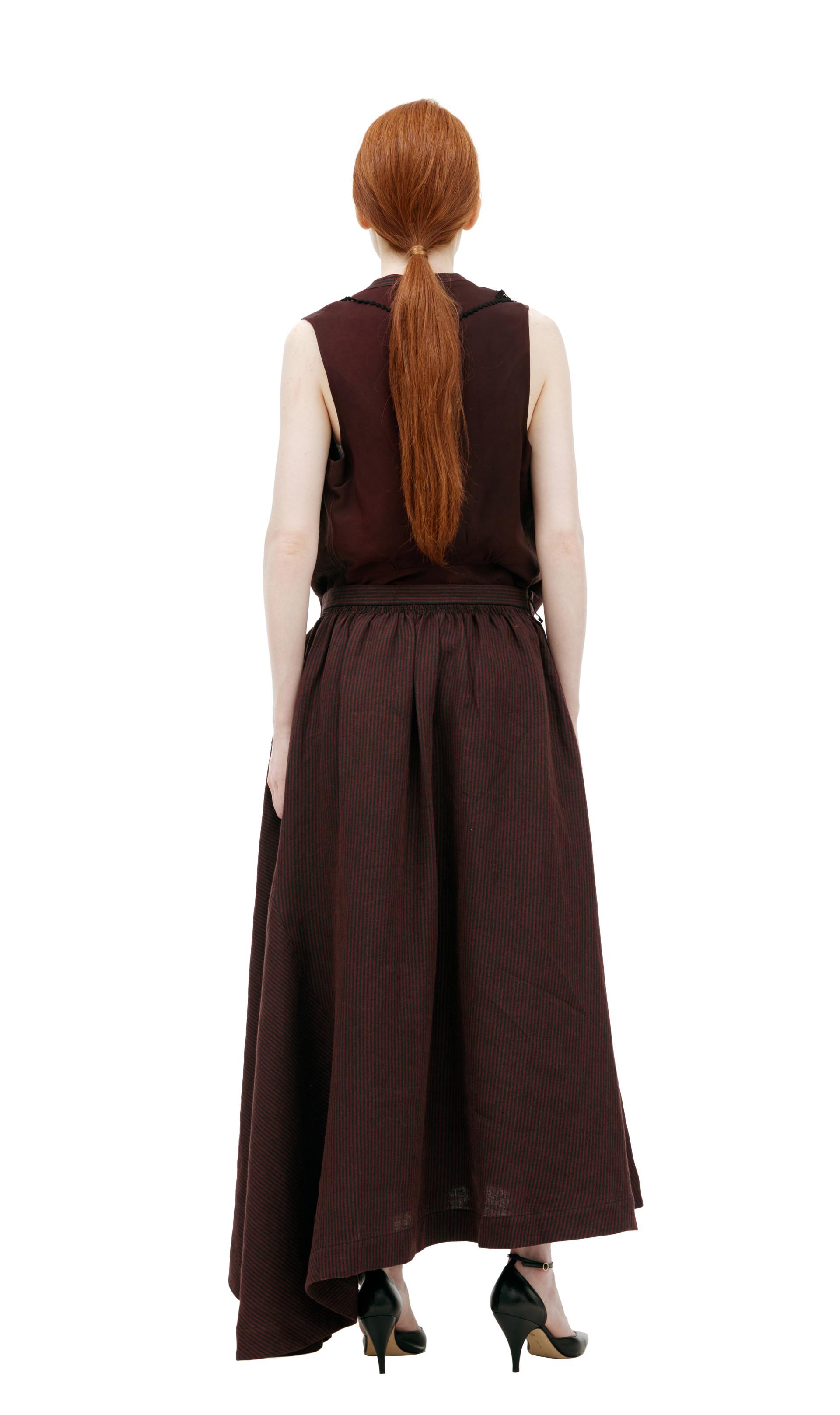 Ziggy Chen Юбка миди в полоску