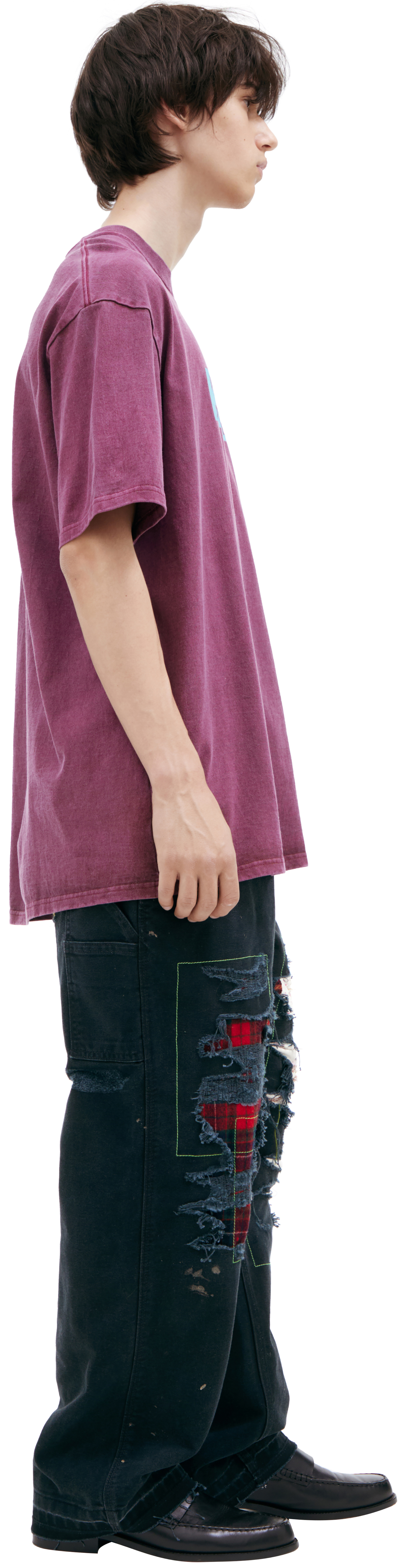 Undercover Бордовая футболка с принтом