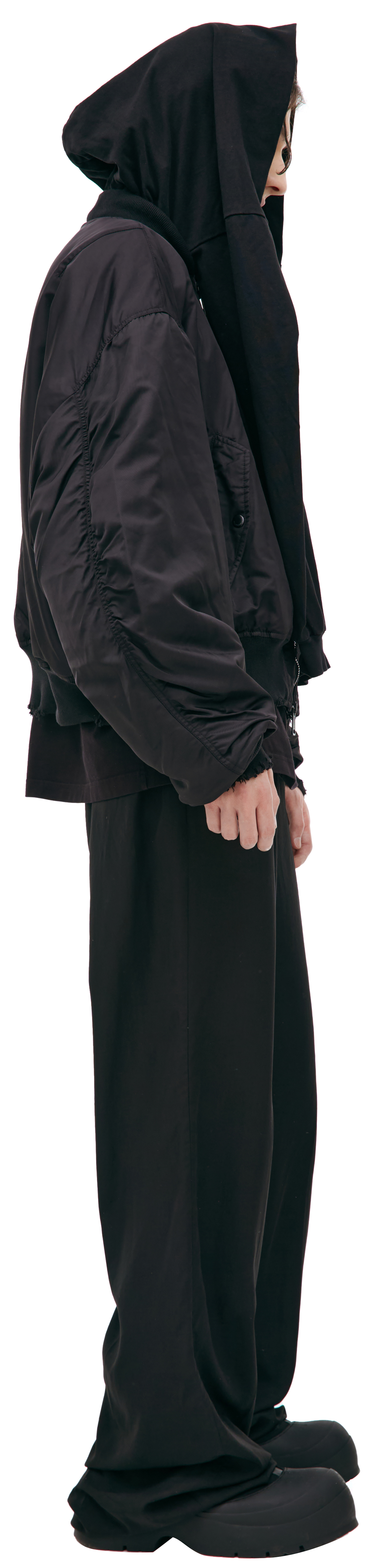 Balenciaga Бомбер с вшитым шарфом