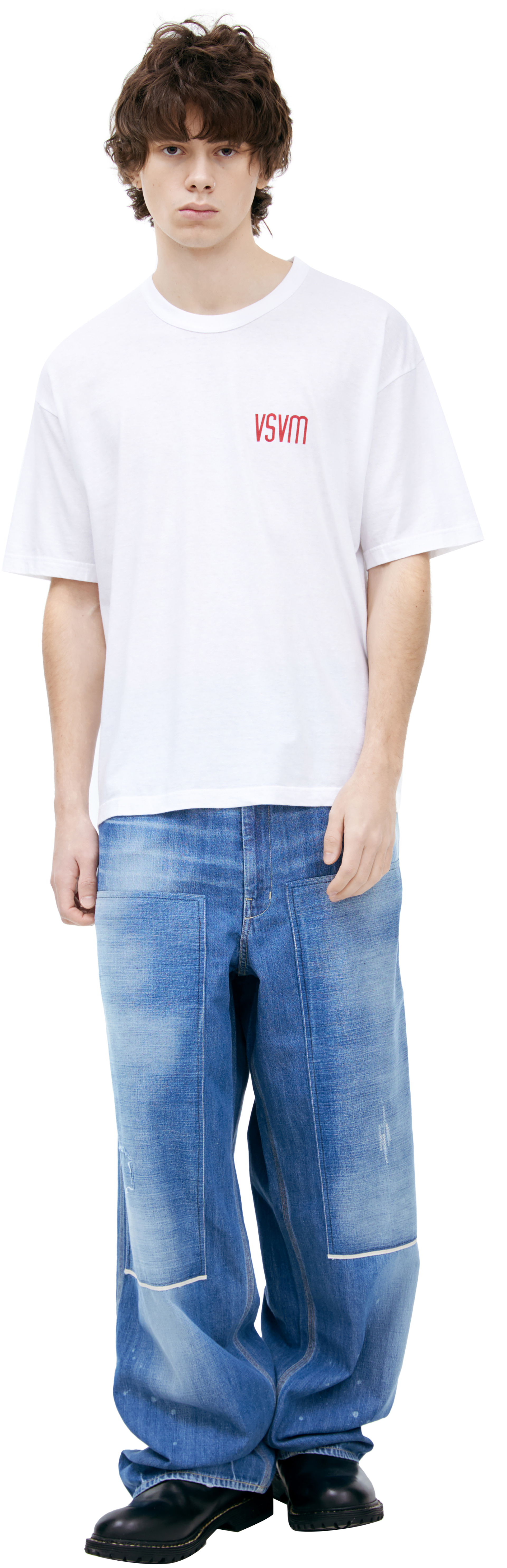 visvim Белая футболка с логотипом